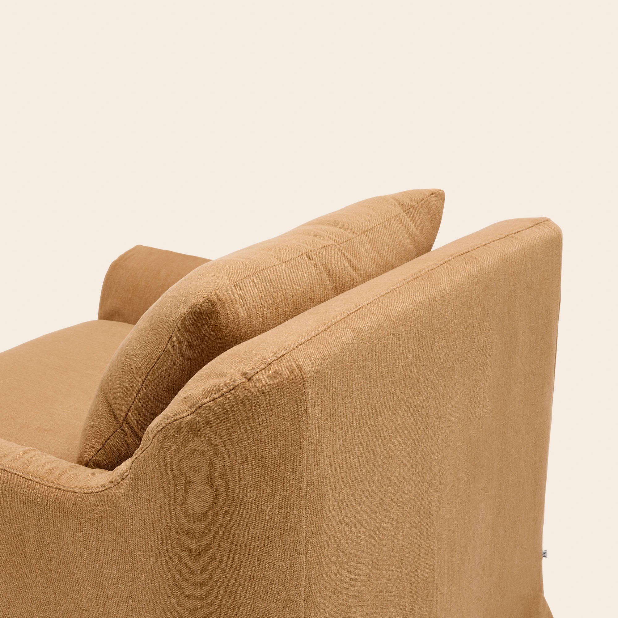 Fauteuil CLARIBEL toile caramel