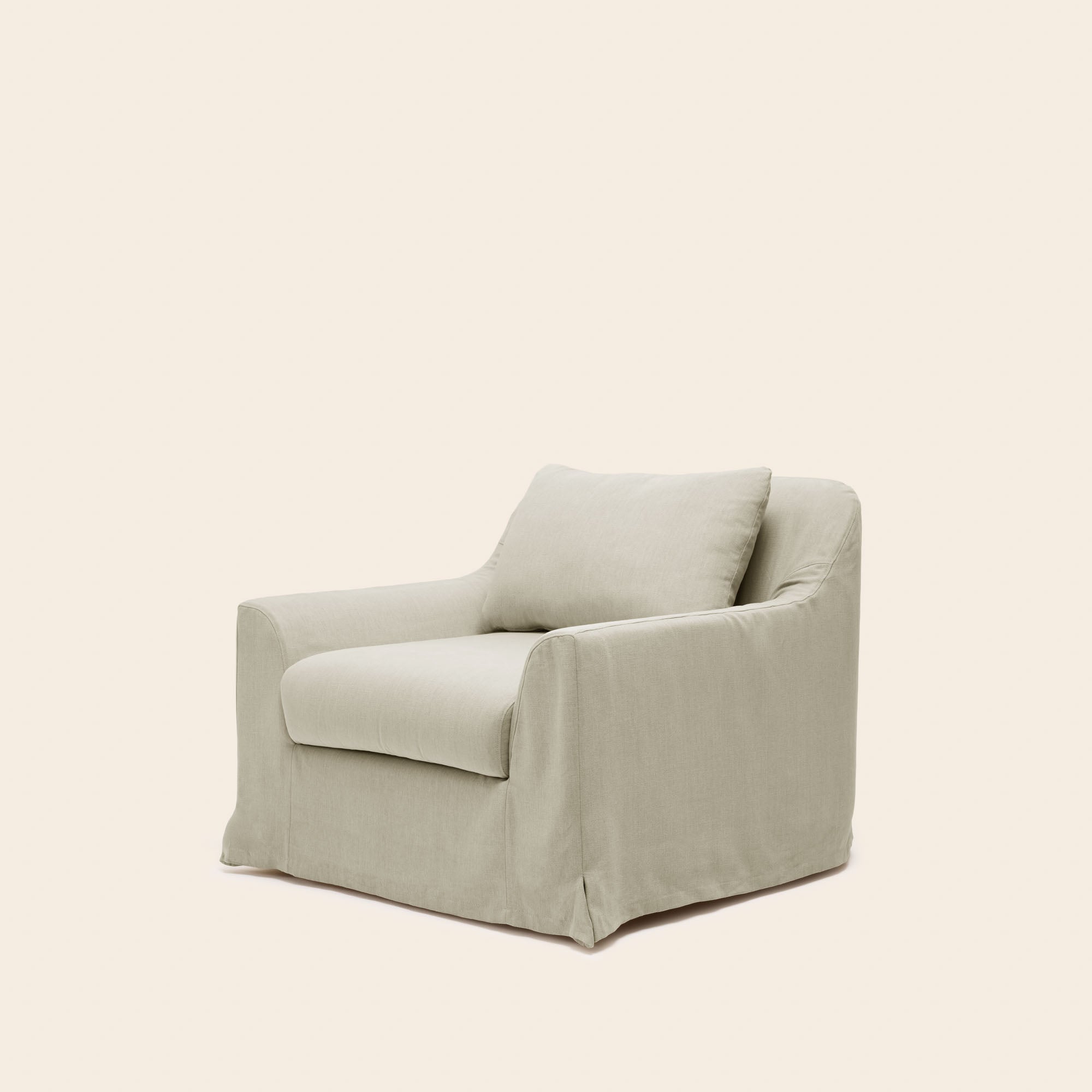 Fauteuil CLARIBEL toile beige chaud
