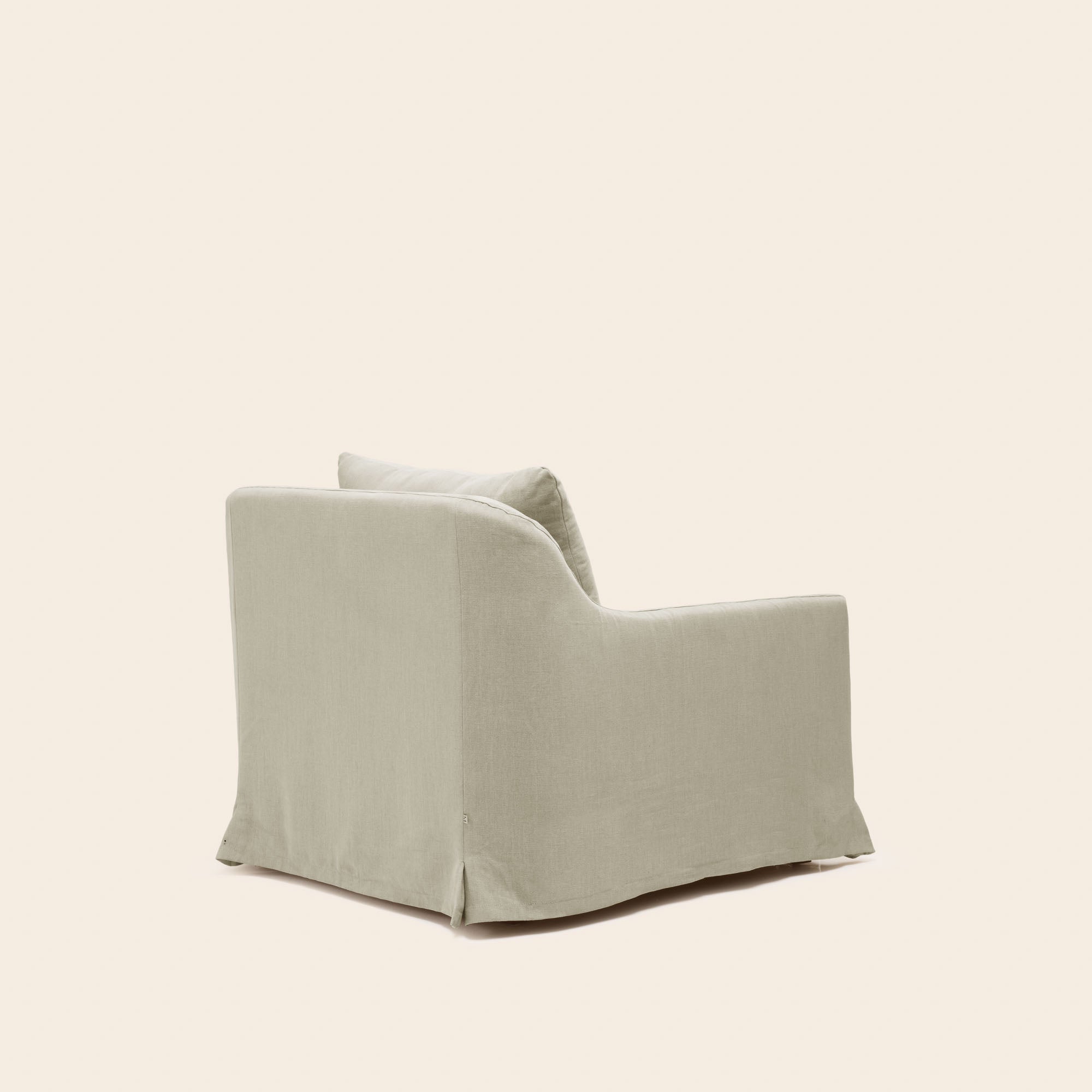 Fauteuil CLARIBEL toile beige chaud