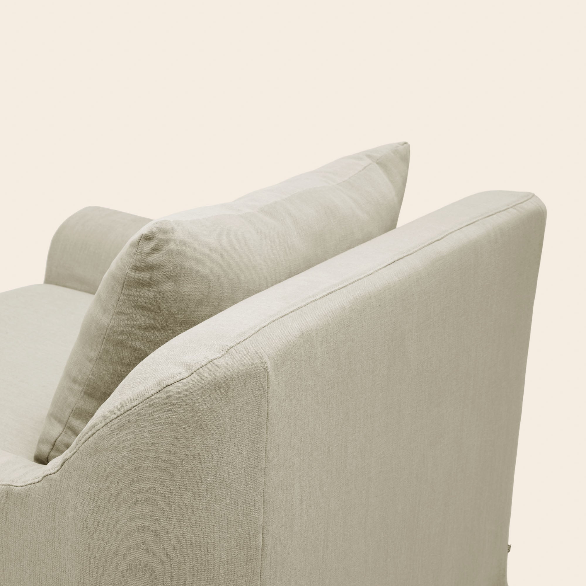 Fauteuil CLARIBEL toile beige chaud