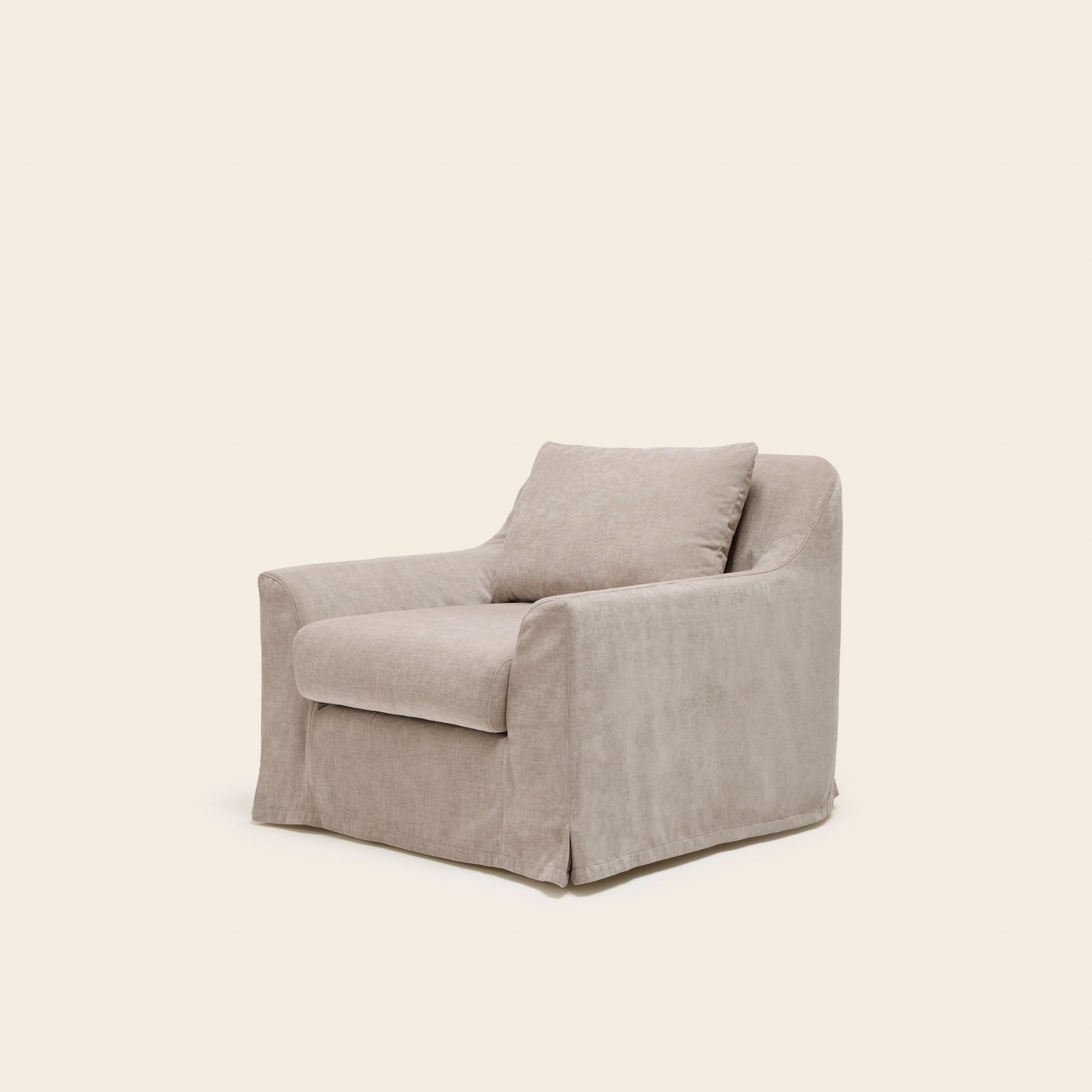 Fauteuil CLARIBEL chenille taupe glacé