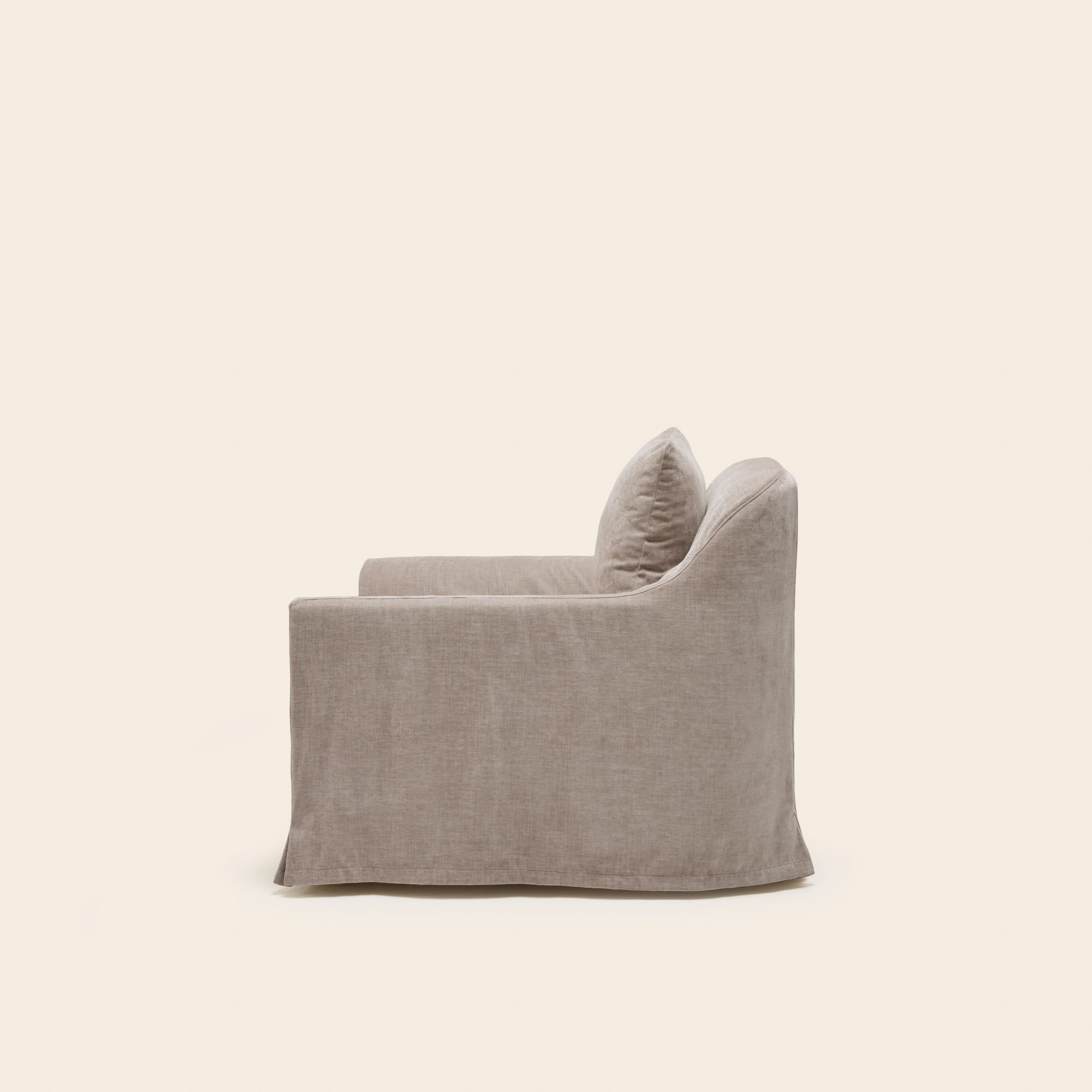 Fauteuil CLARIBEL chenille taupe glacé