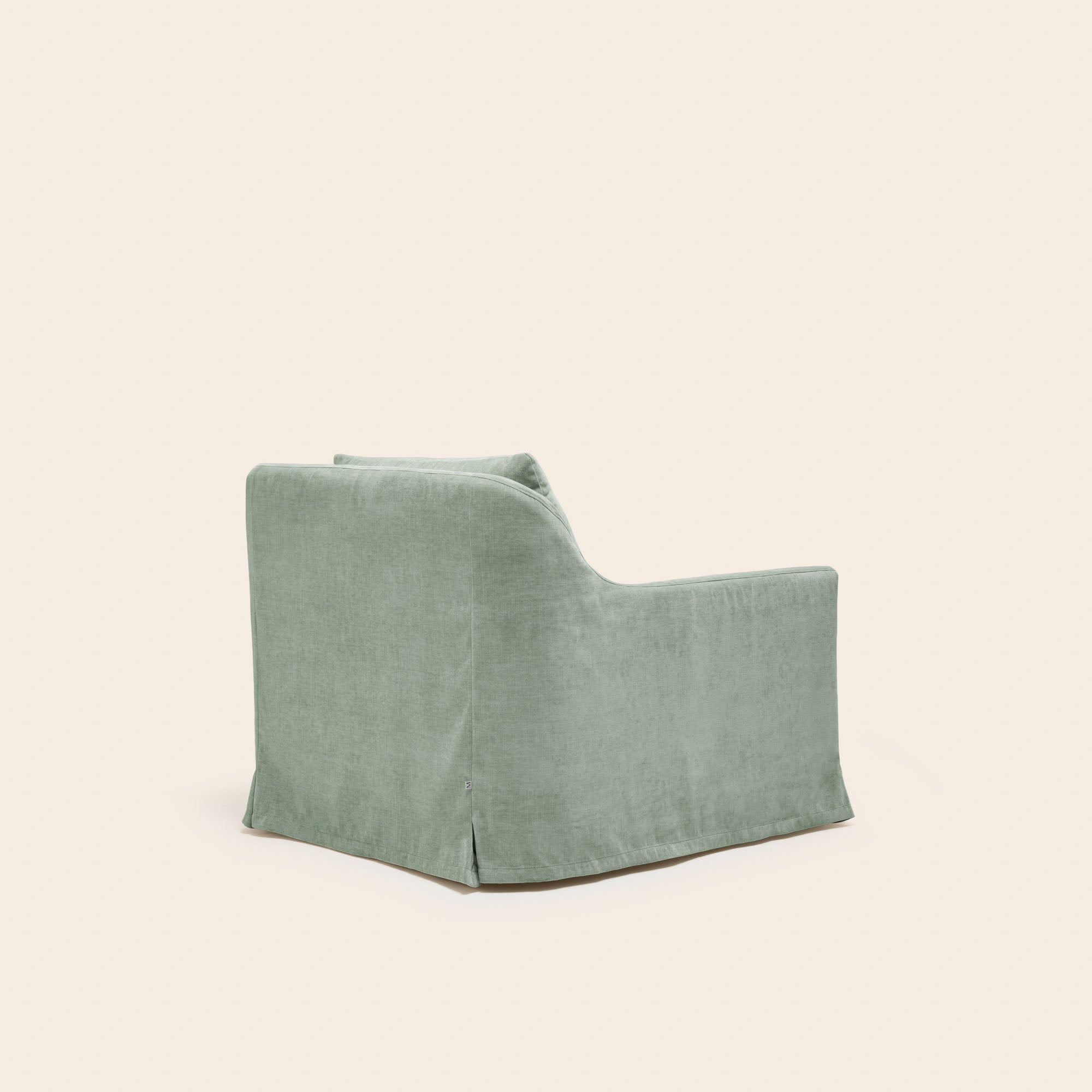 Fauteuil CLARIBEL chenille vert de gris
