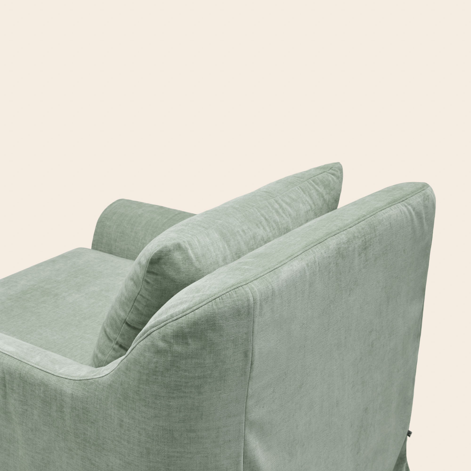 Fauteuil CLARIBEL chenille vert de gris