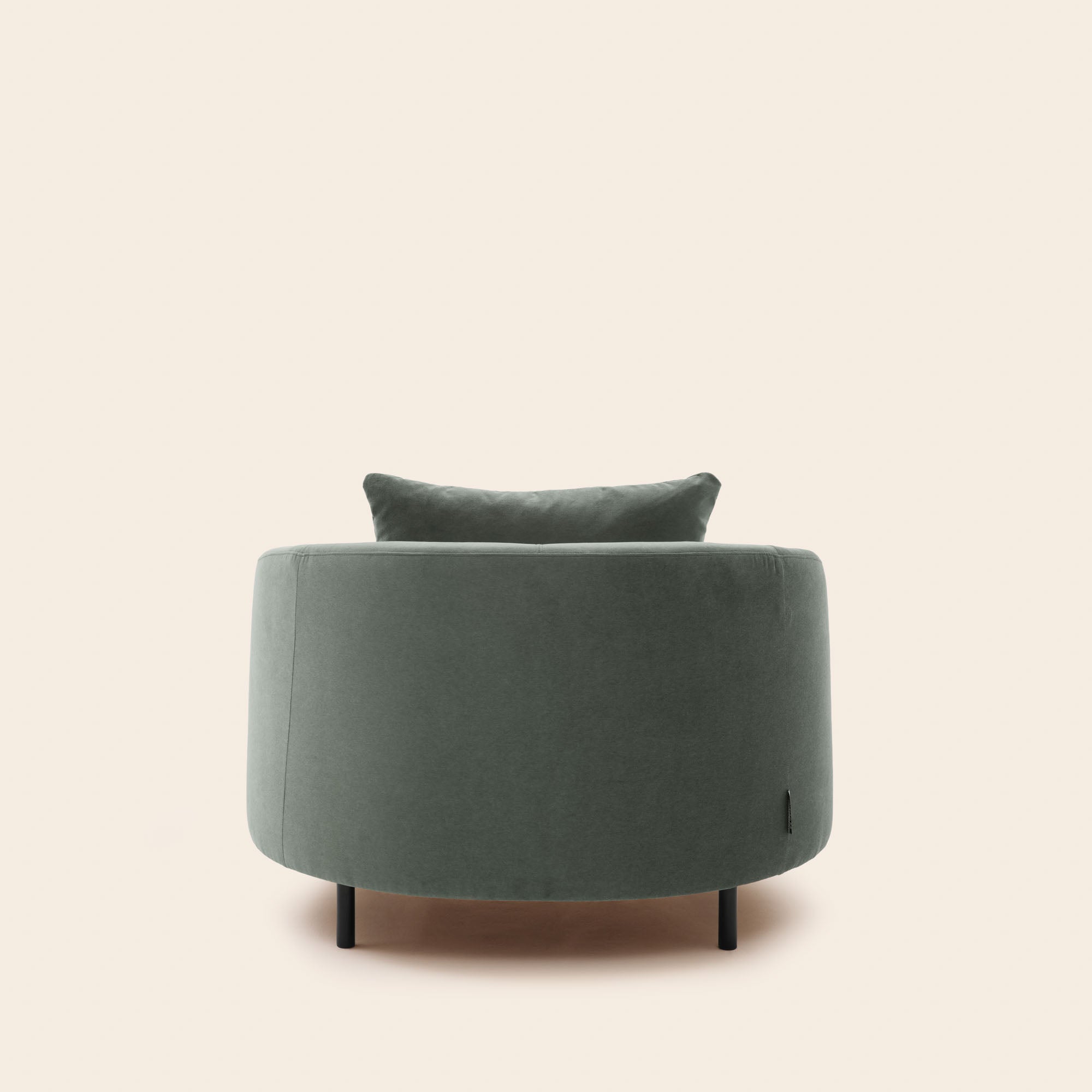 Fauteuil JULIKA velours kaki grisé