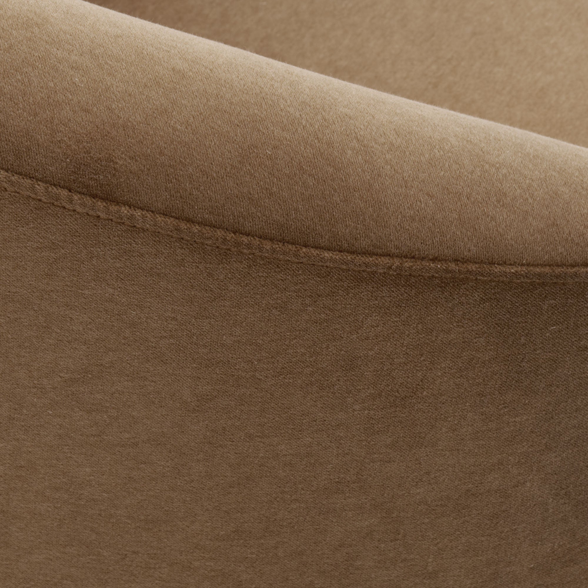 Fauteuil JULIKA velours beige chaud