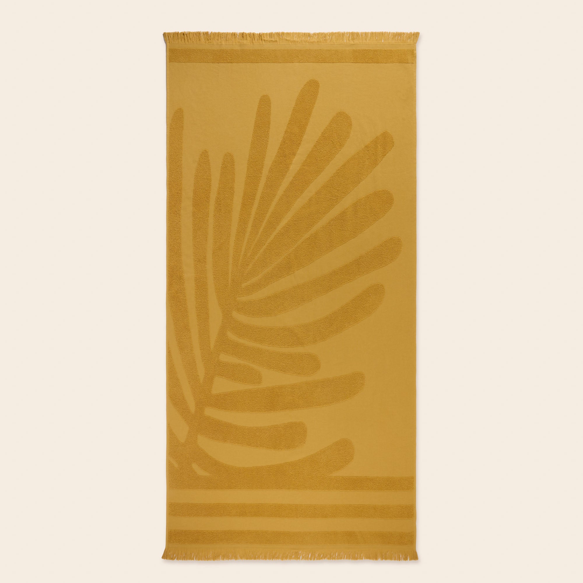 Fouta de plage TROPI jaune ocre