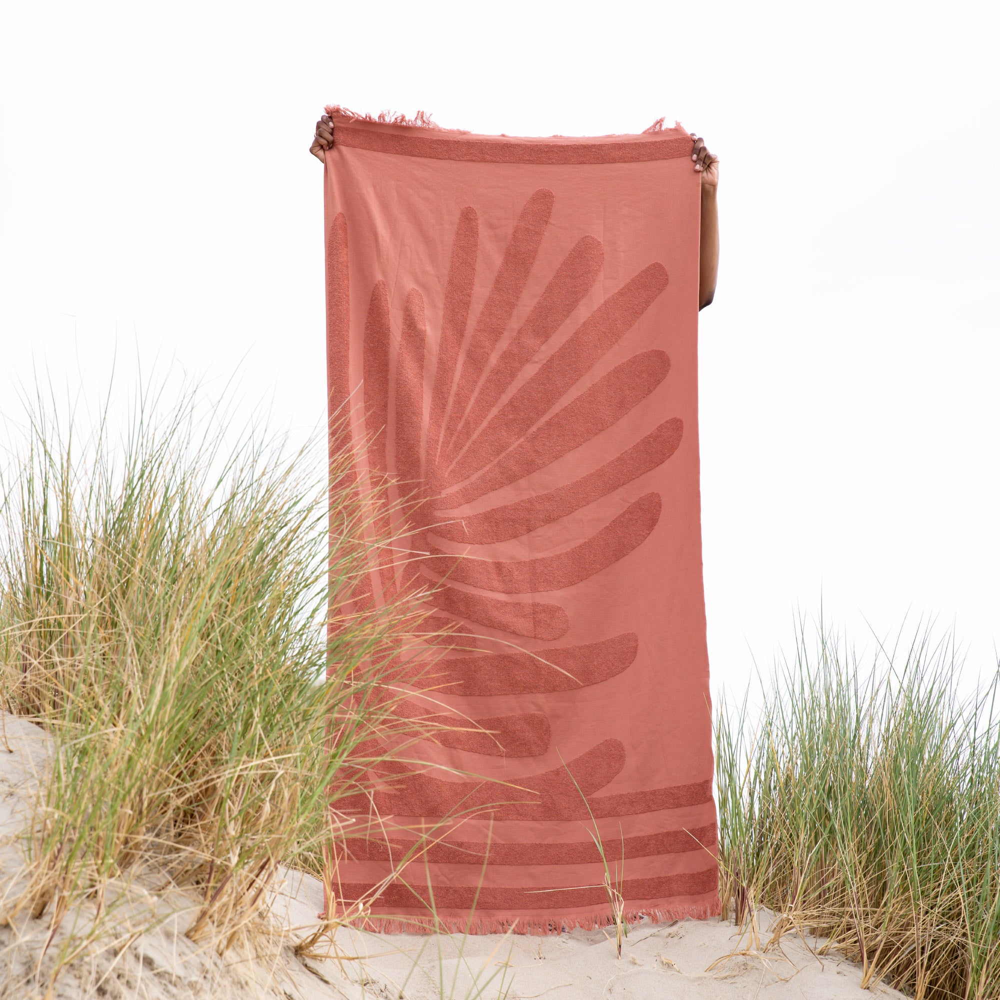 Fouta de plage TROPI terracotta