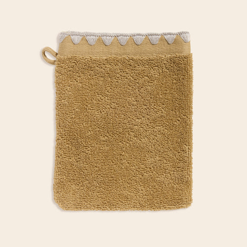 Madura - NERYDA sand yellow and beige washcloth