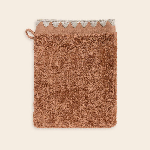 Madura - NERYDA clay and beige washcloth