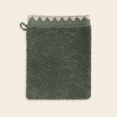 Madura - NERYDA washcloth sequoia green and beige