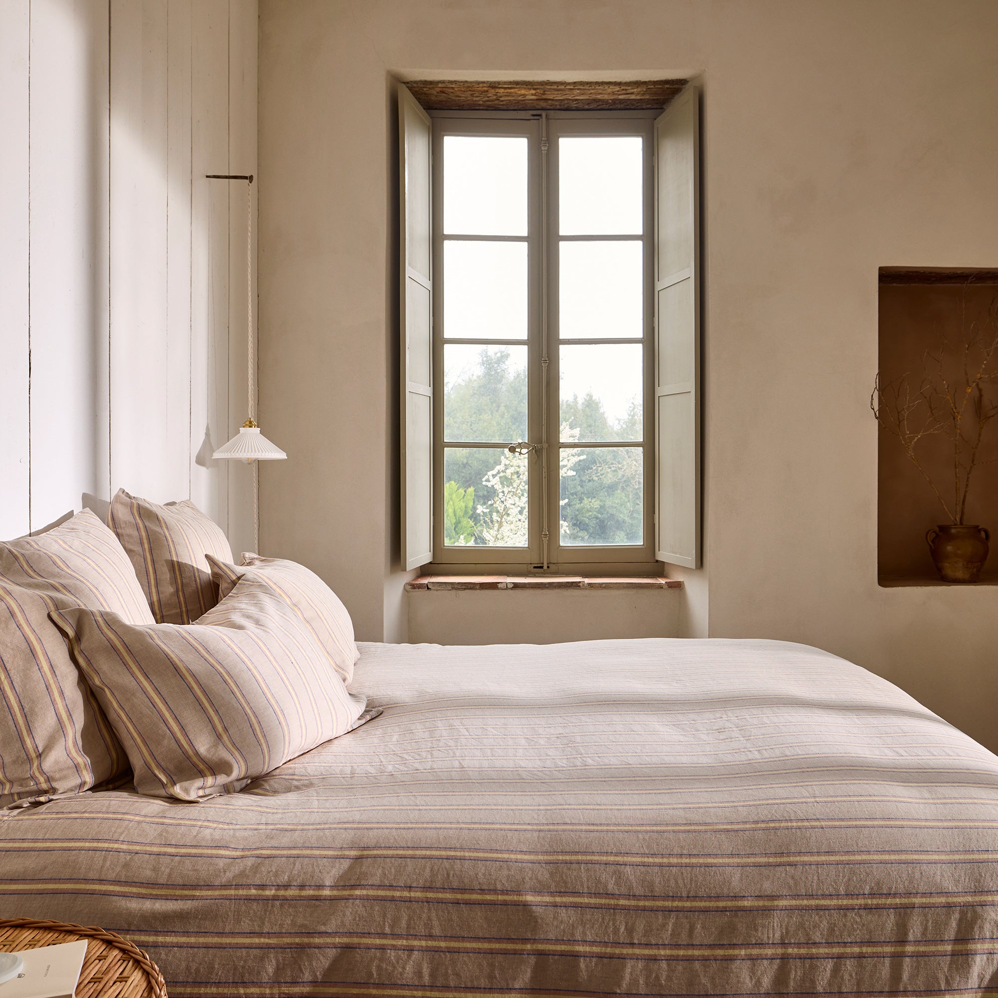 Housse de couette LELIO naturel rayé