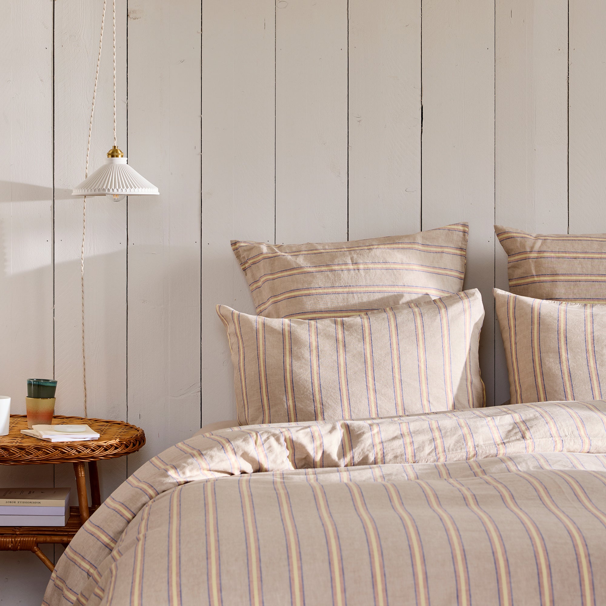 Housse de couette LELIO naturel rayé