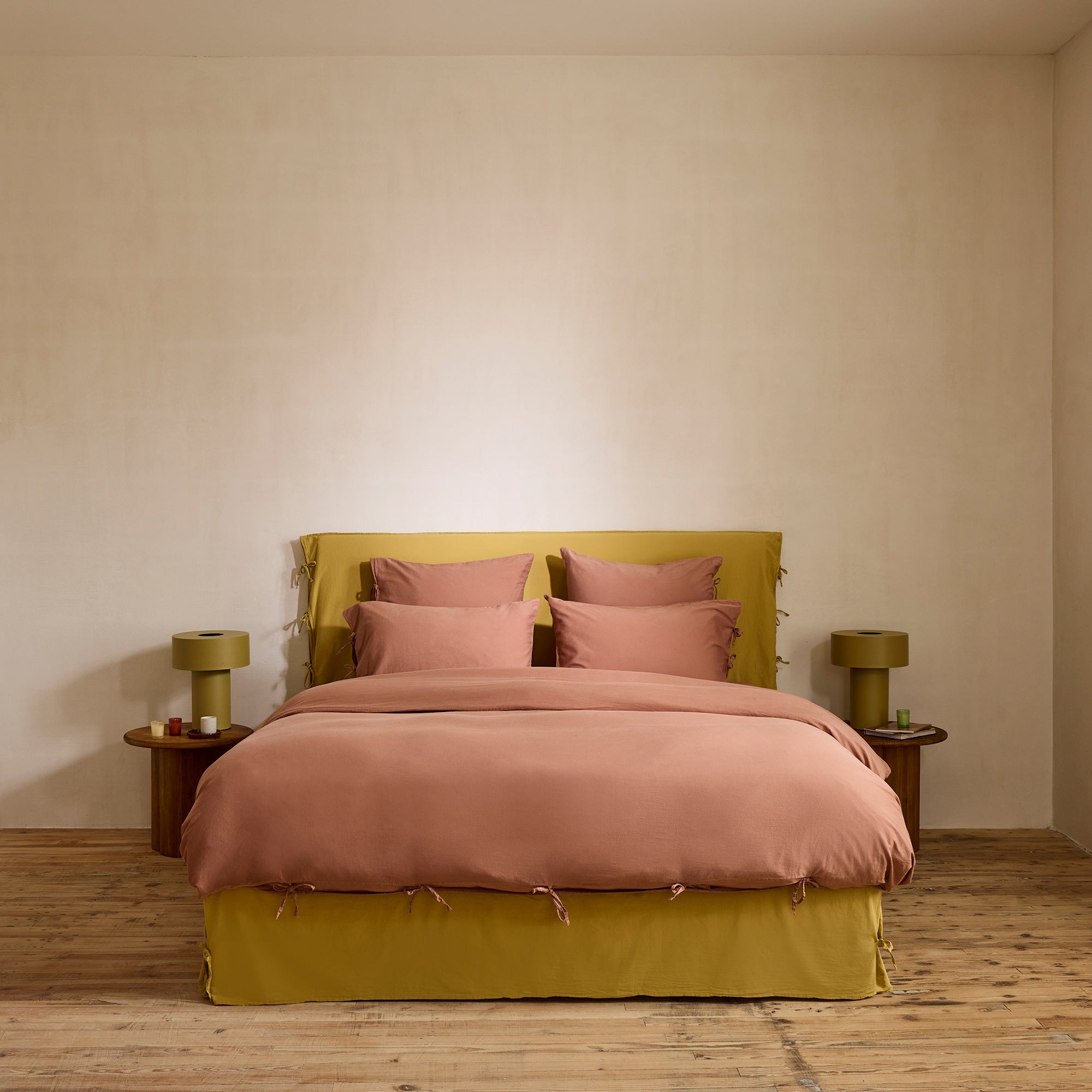 Housse de couette SATHEENE terrarosa