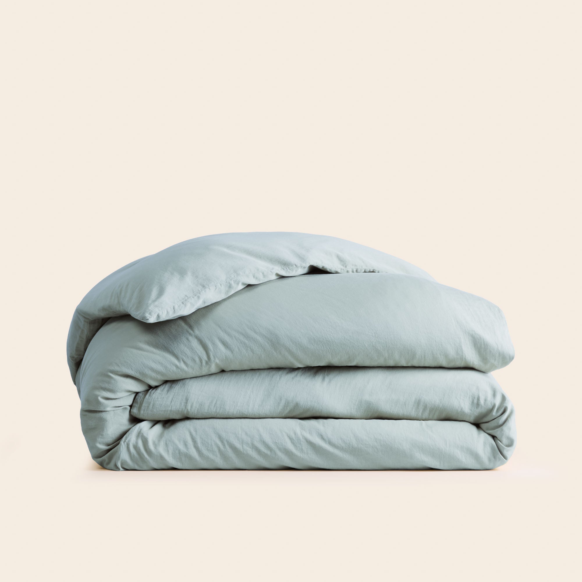 Housse de couette SATHEENE vert eucalyptus