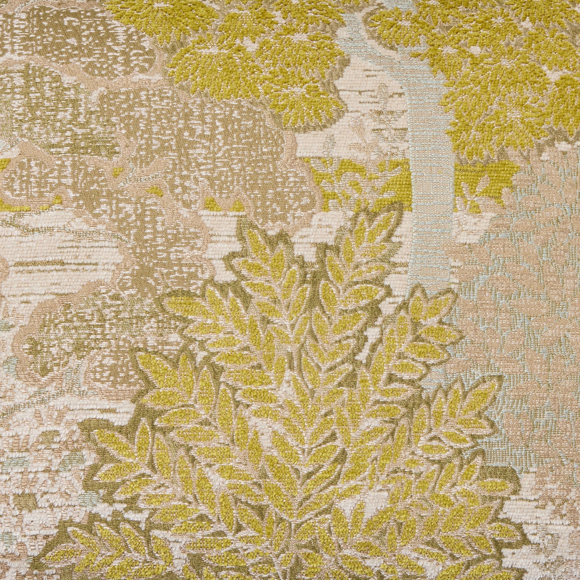 Housse de coussin ALISIA jaune sulfure et naturel