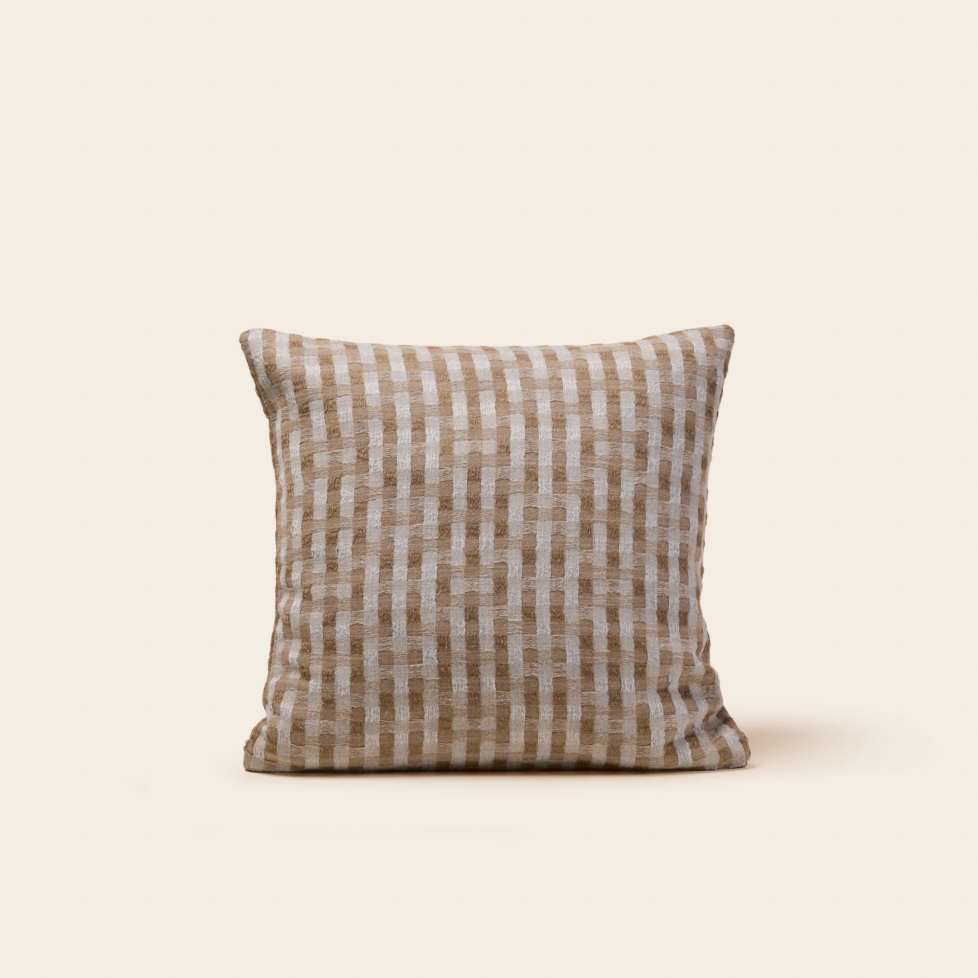 Housse de coussin CASTIN naturel et taupe
