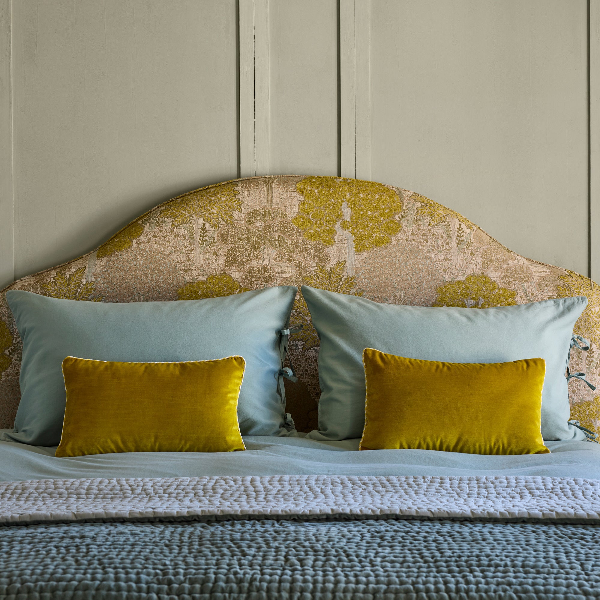 Housse de coussin DALILA jaune sulfure