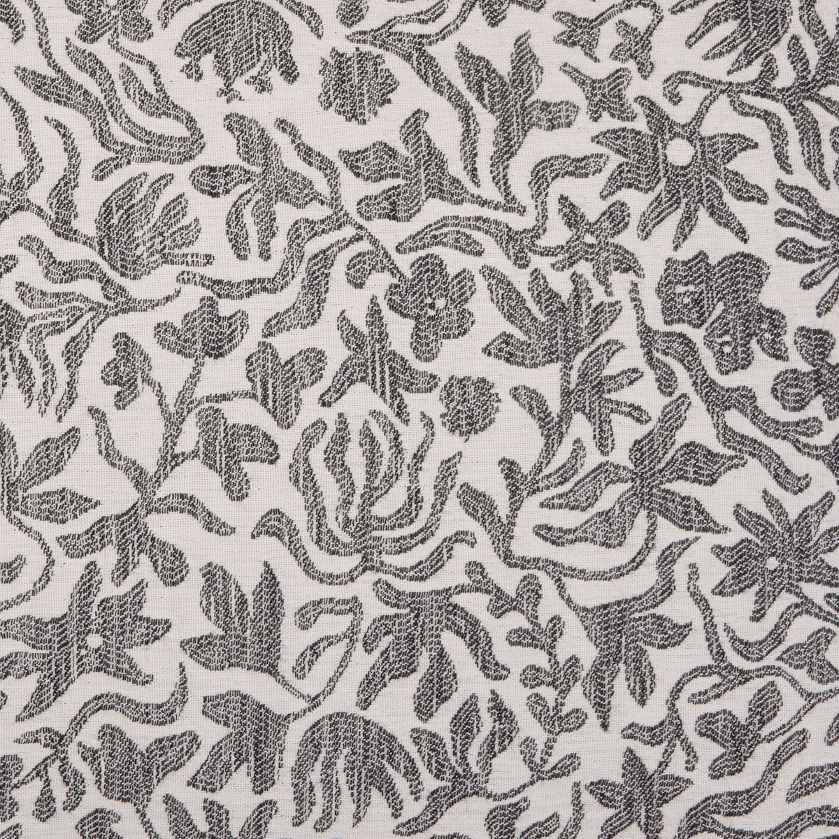 Housse de coussin EDOLINE ivoire et anthracite