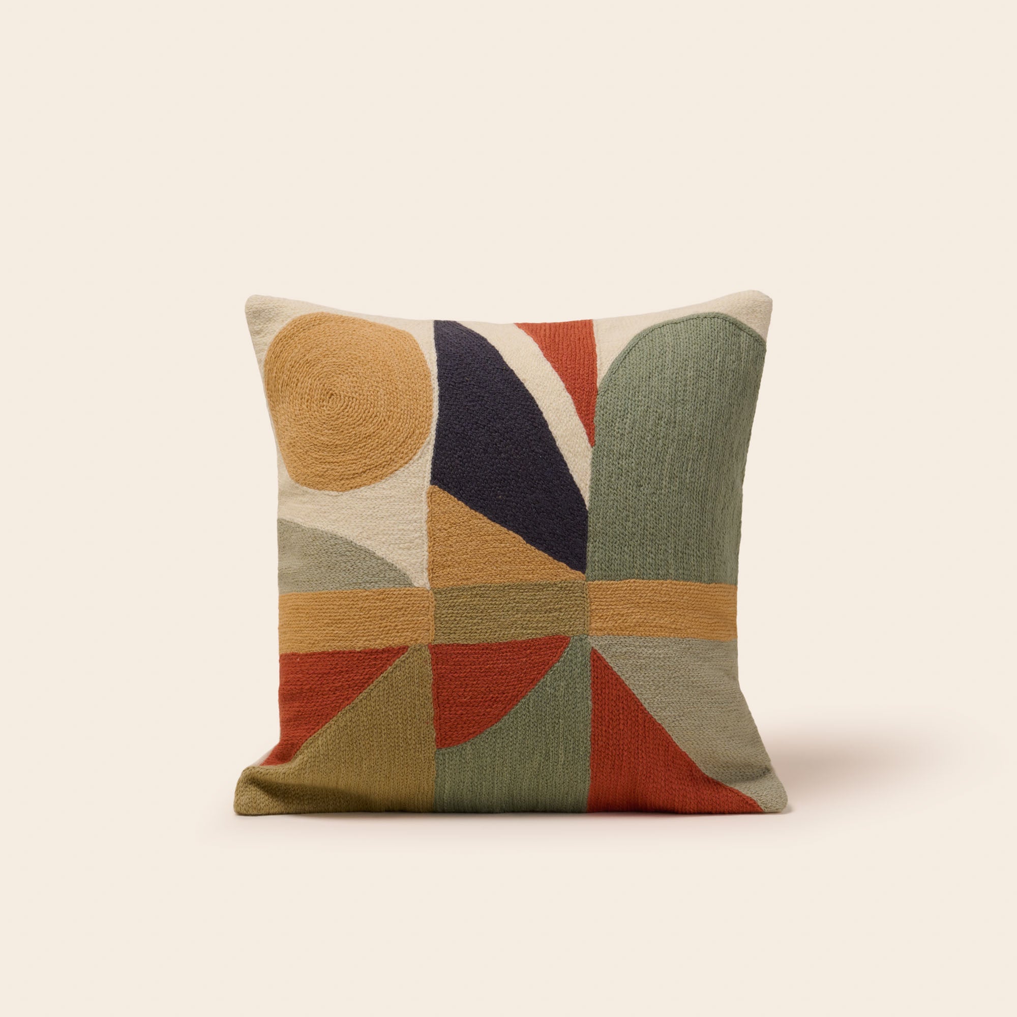 Housse de coussin FERGUS orangé et sable