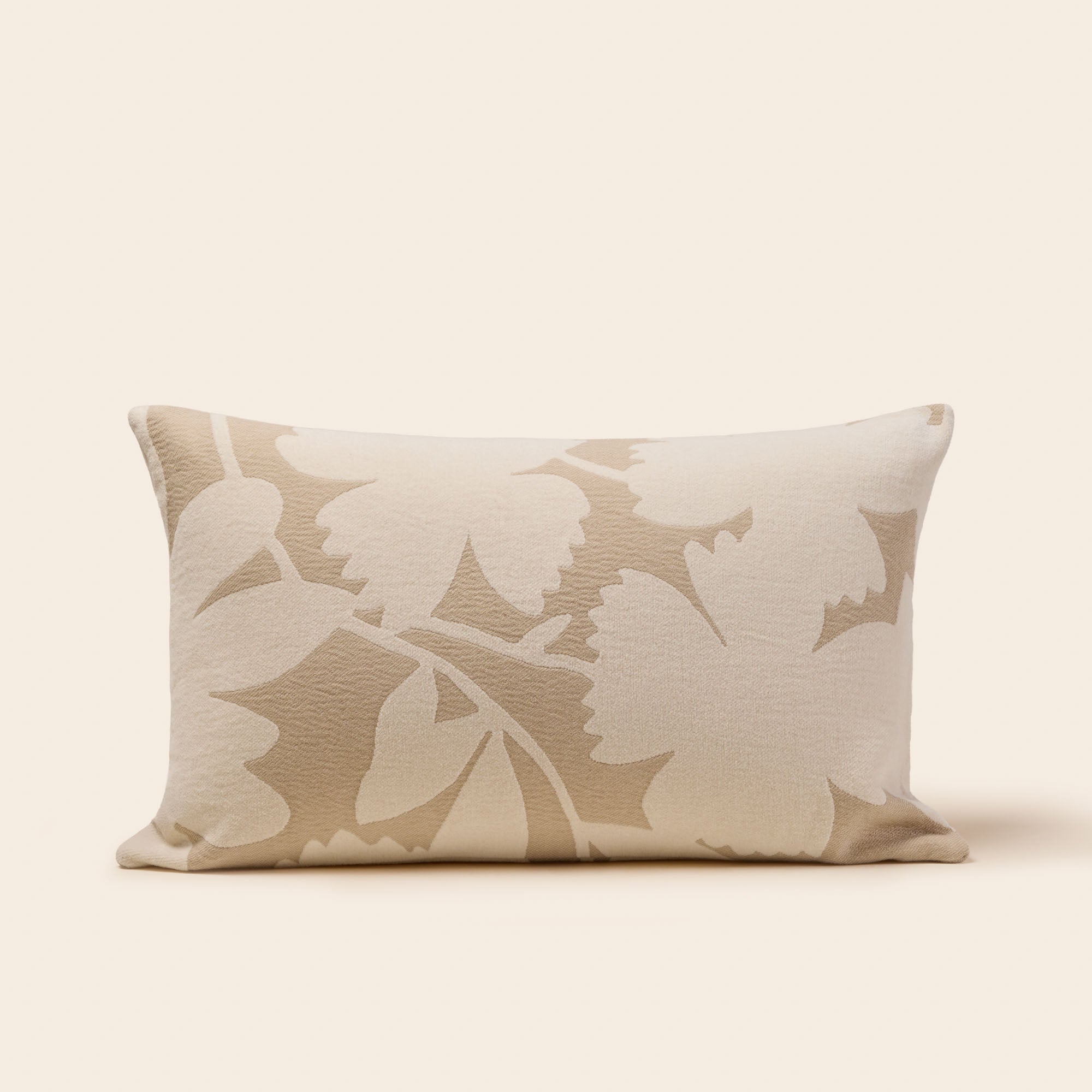 FLAURIA kussenhoes in ivoor en warm beige