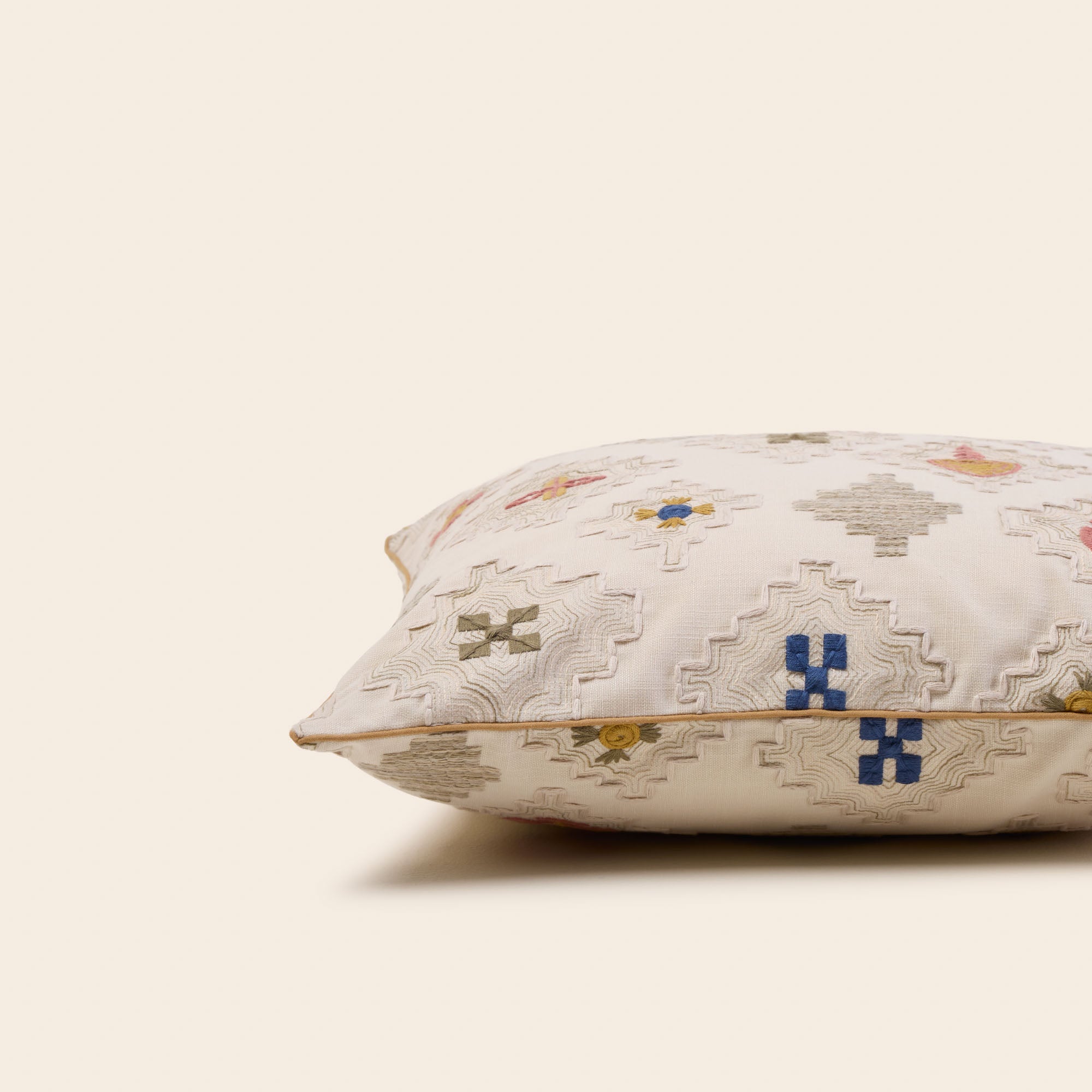 Housse de coussin GENNARO naturel et multicolore