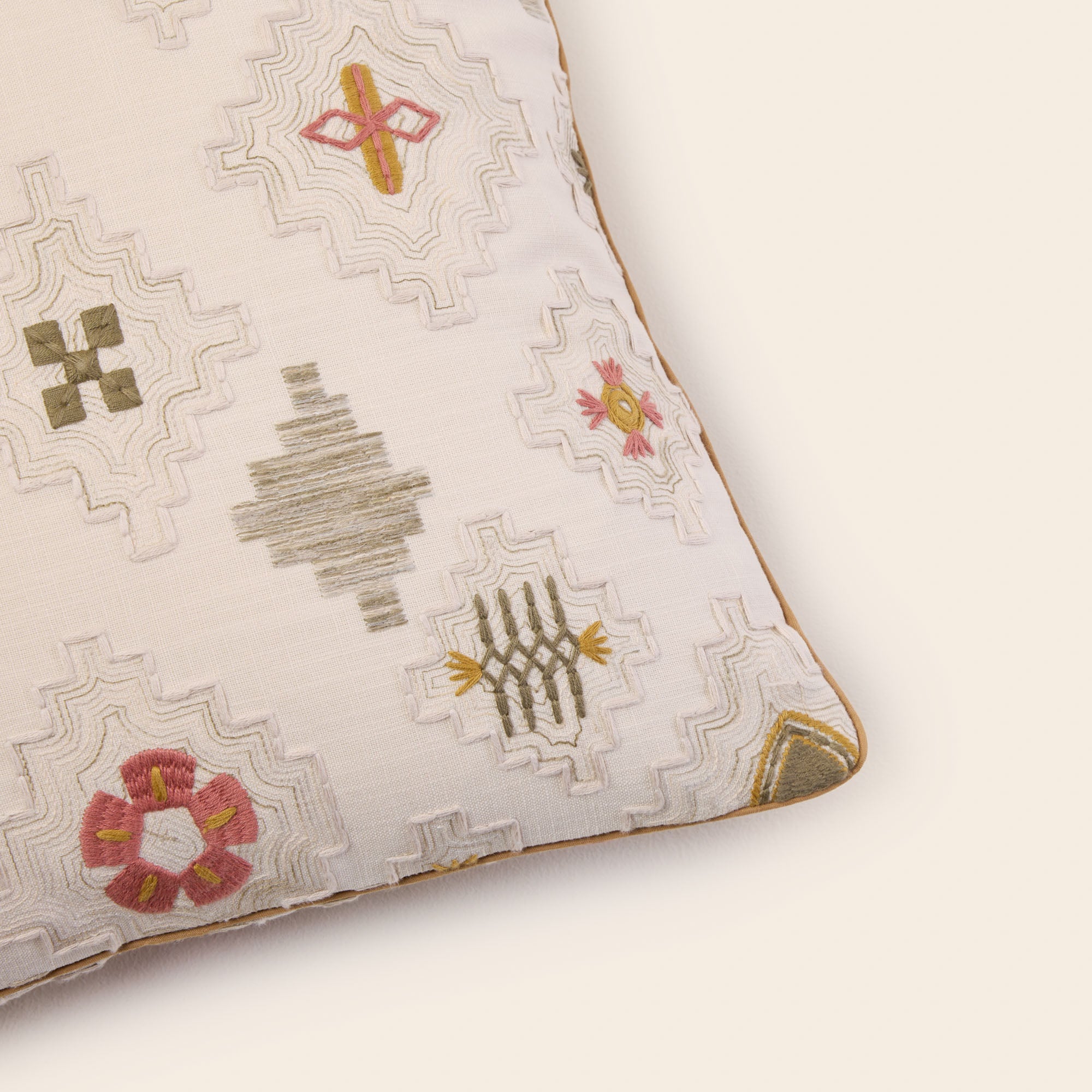 Housse de coussin GENNARO naturel et multicolore