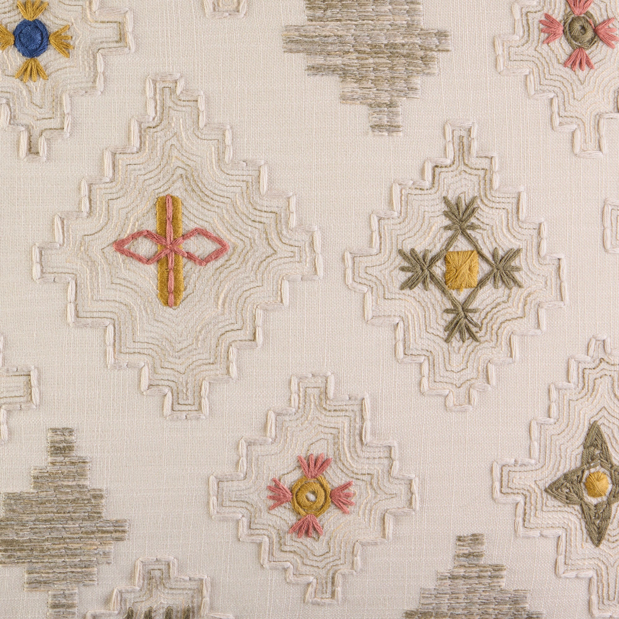 Housse de coussin GENNARO naturel et multicolore