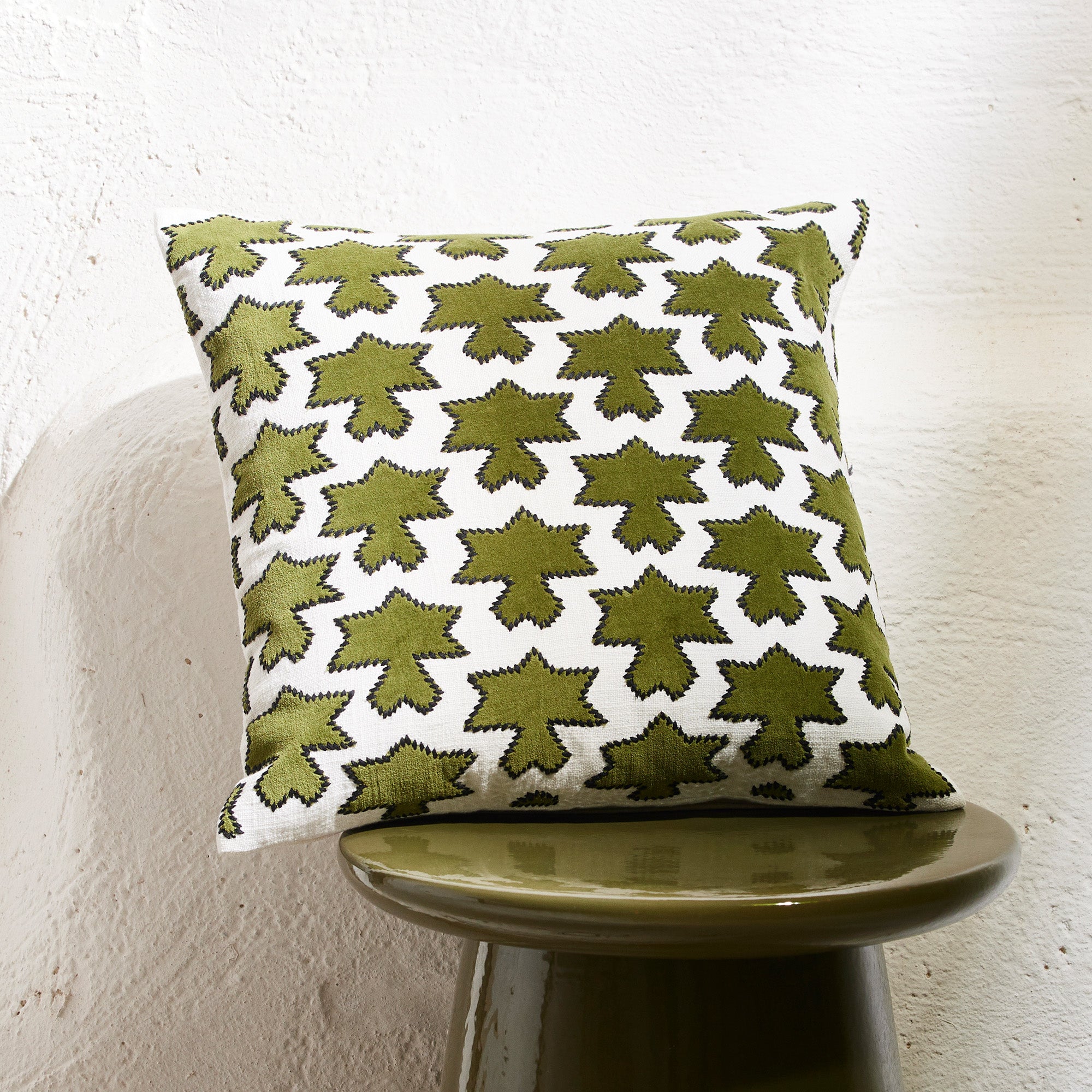 Housse de coussin KAKTUS vert mousse