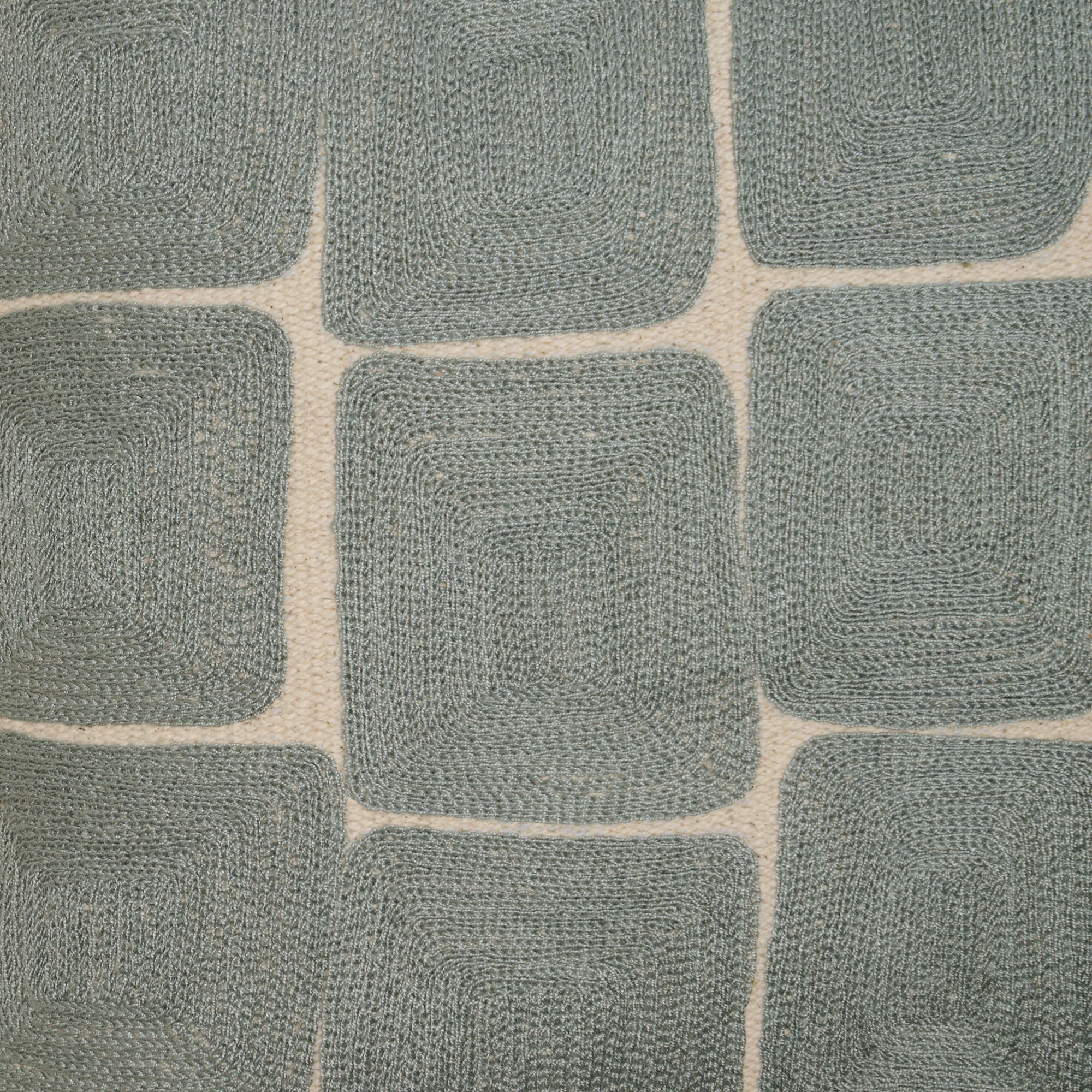 Housse de coussin KARTY naturel et céladon