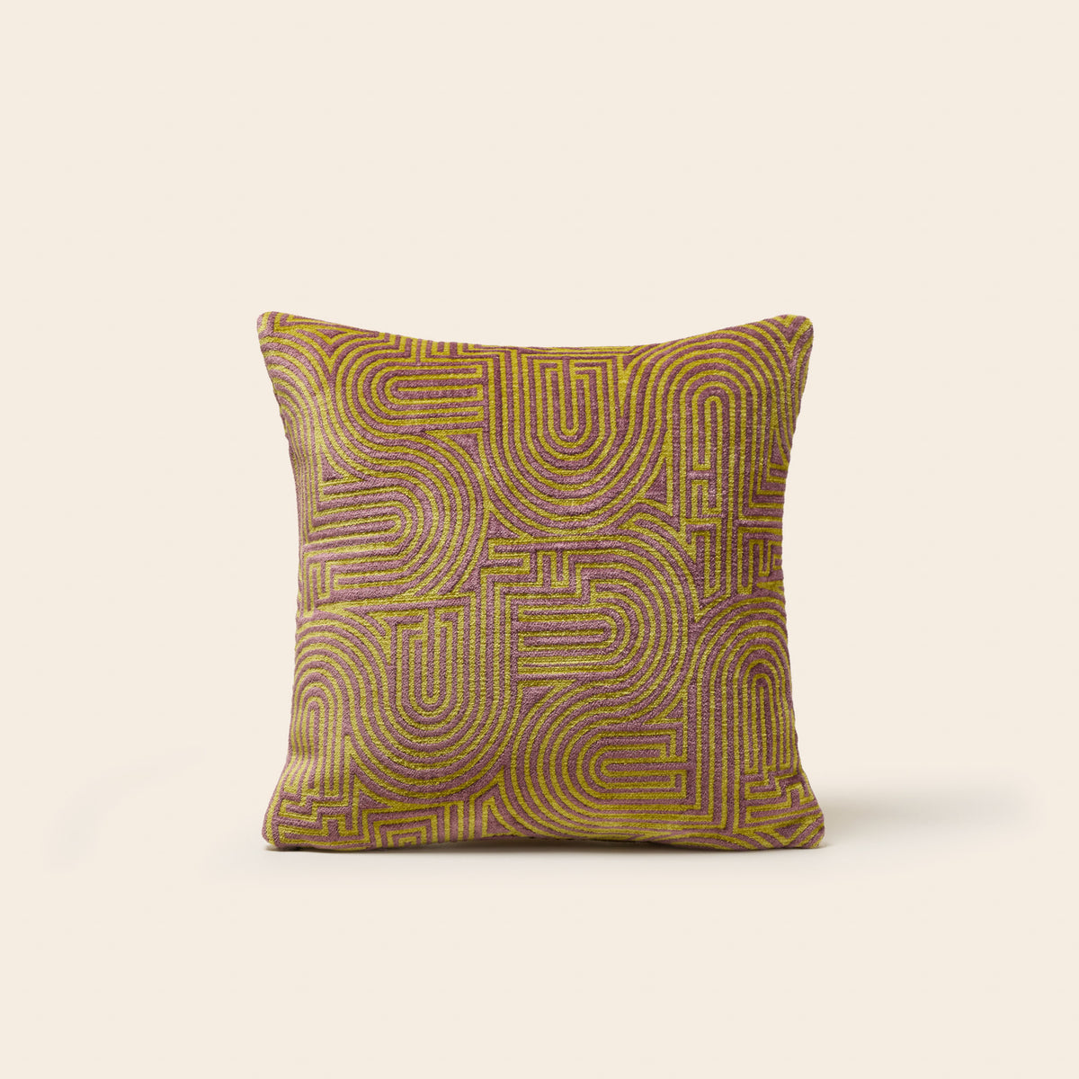 Housse de coussin KLARK parme et sulfure