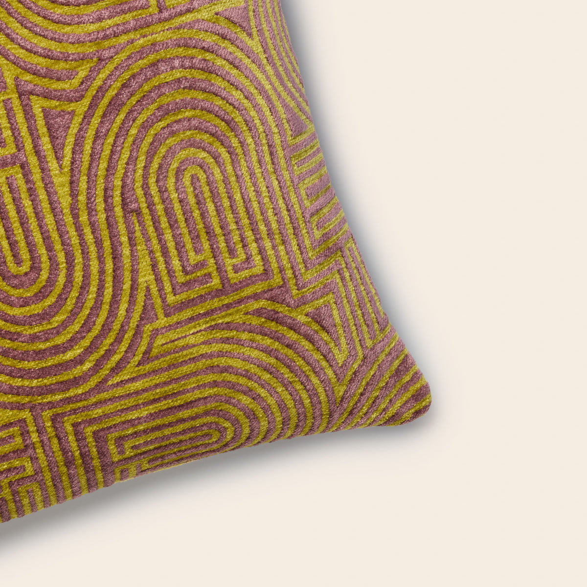 Housse de coussin KLARK parme et sulfure