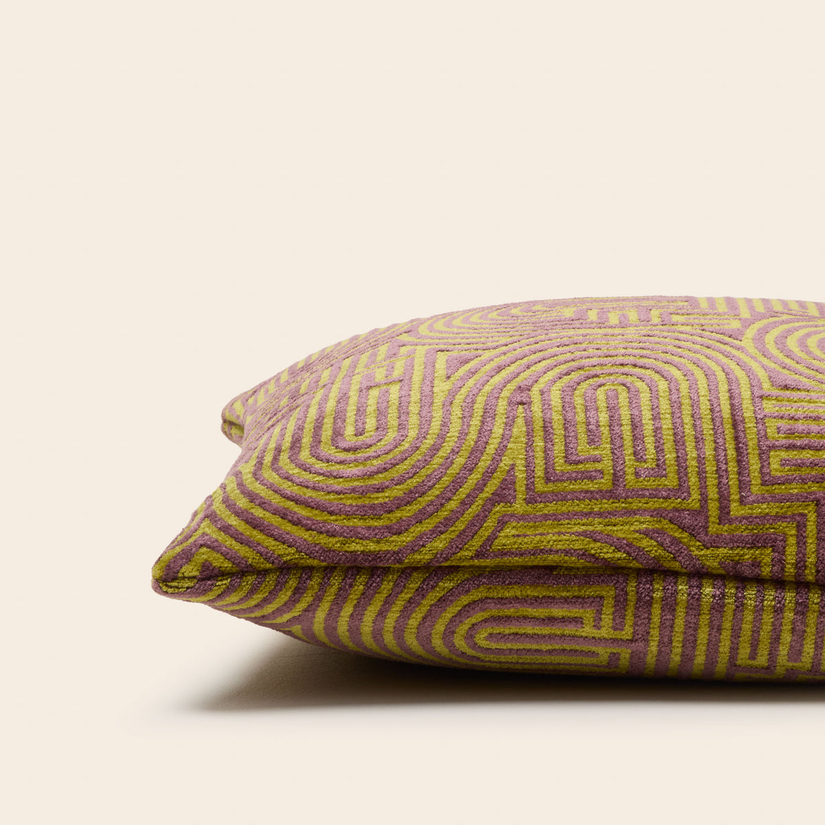 Housse de coussin KLARK parme et sulfure