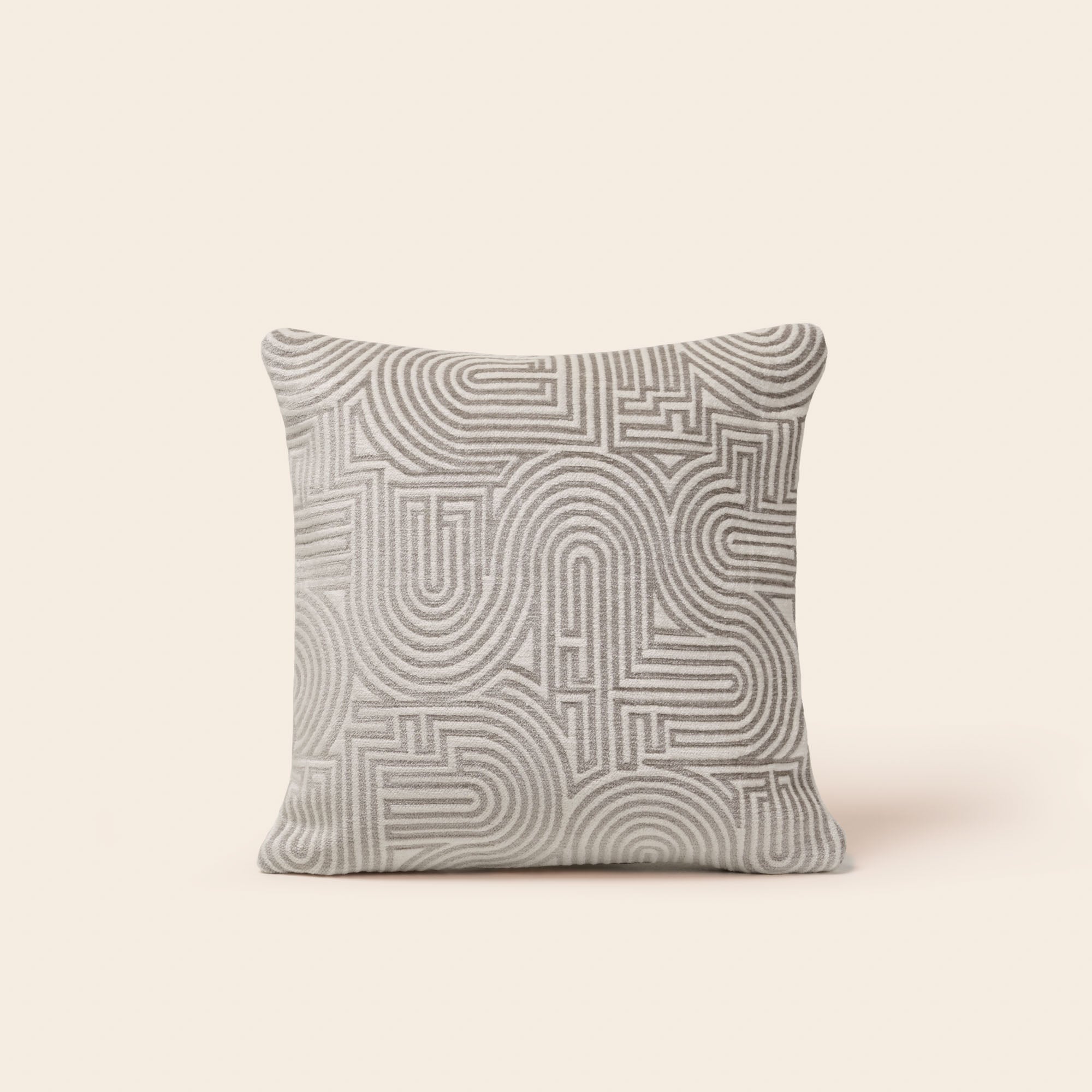 Housse de coussin KLARK blanc et naturel