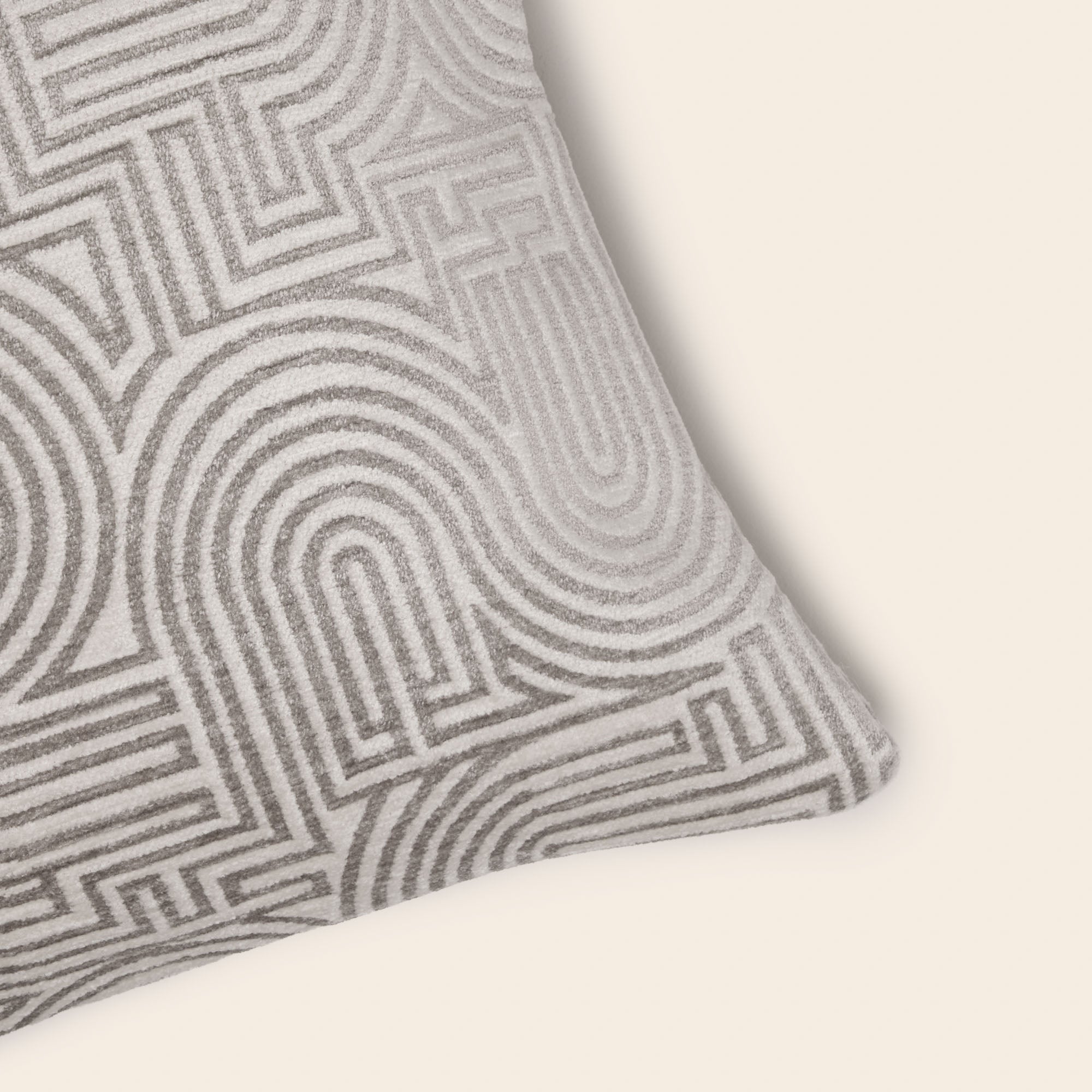 Housse de coussin KLARK blanc et naturel