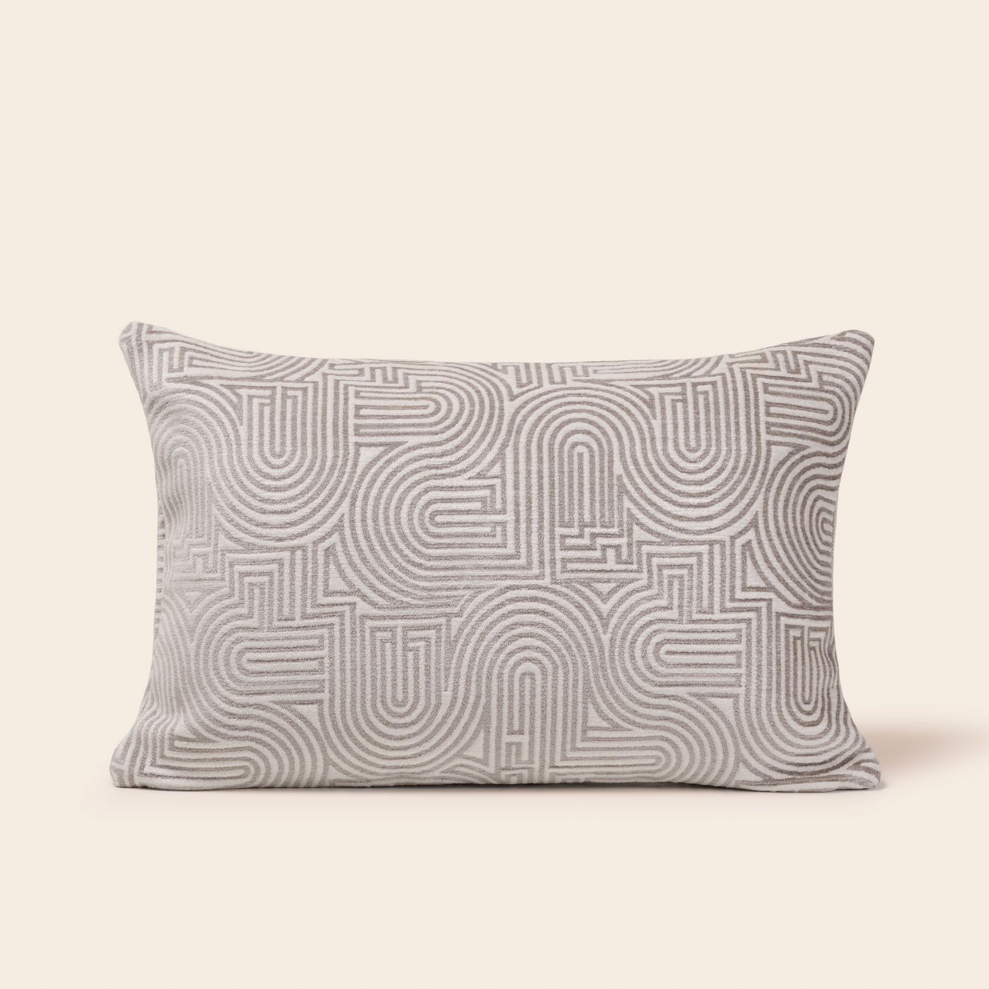 Housse de coussin KLARK blanc et naturel