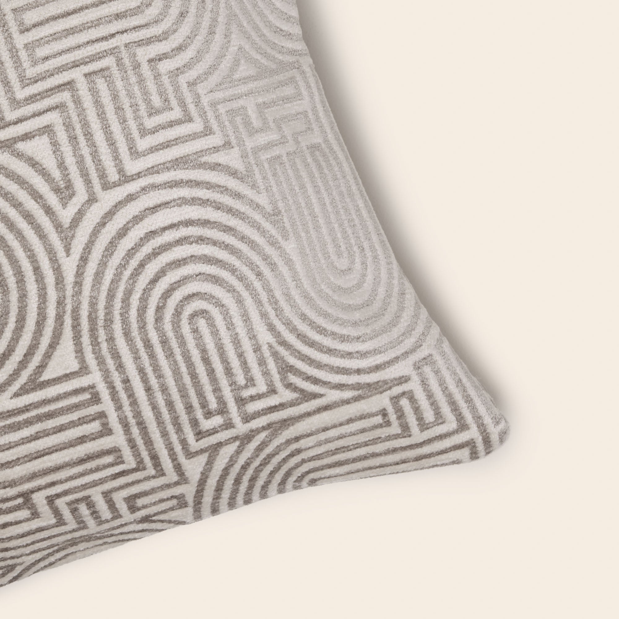 Housse de coussin KLARK blanc et naturel