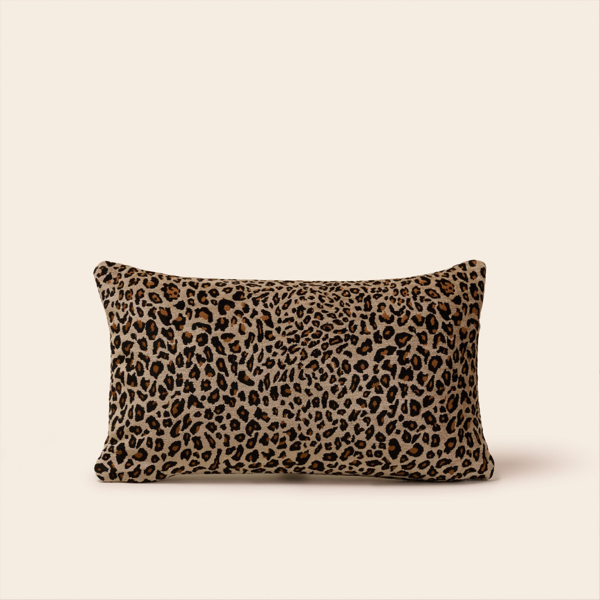 Housse de coussin LEOPOLDO beige et fauve
