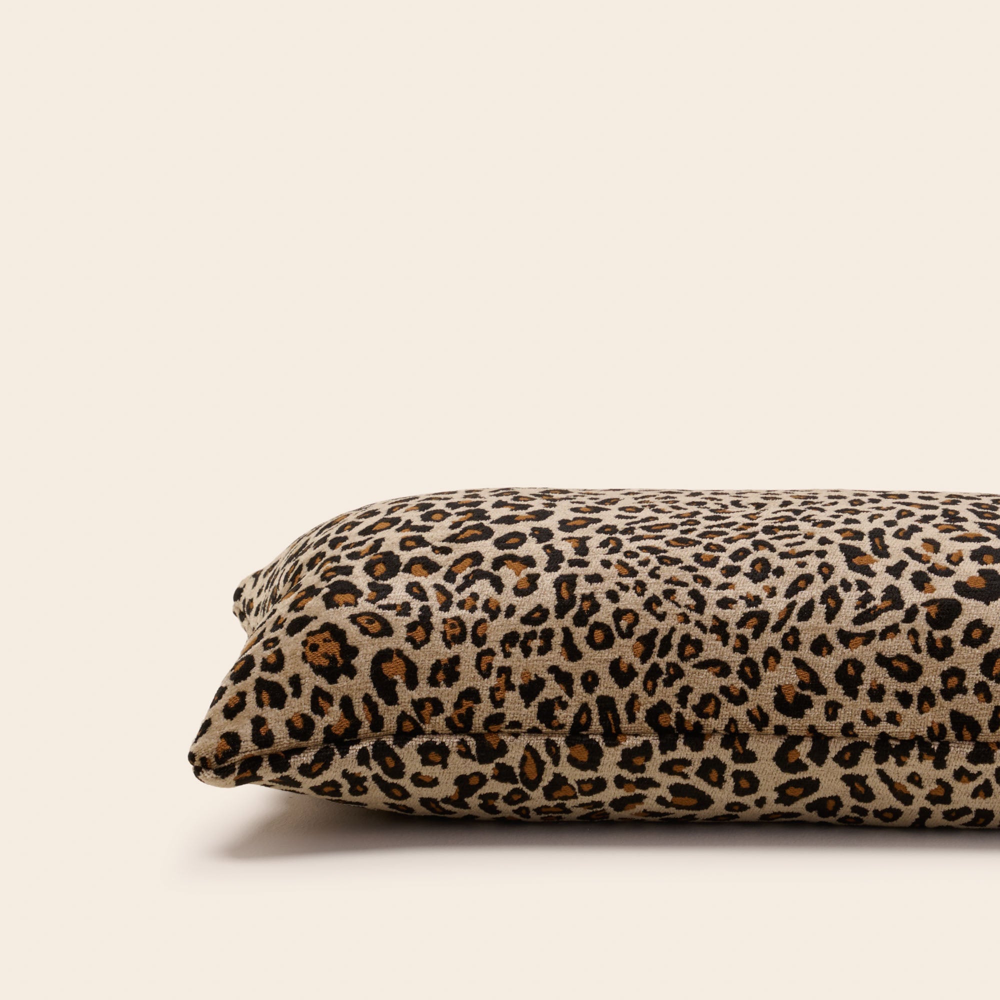 Housse de coussin LEOPOLDO beige et fauve
