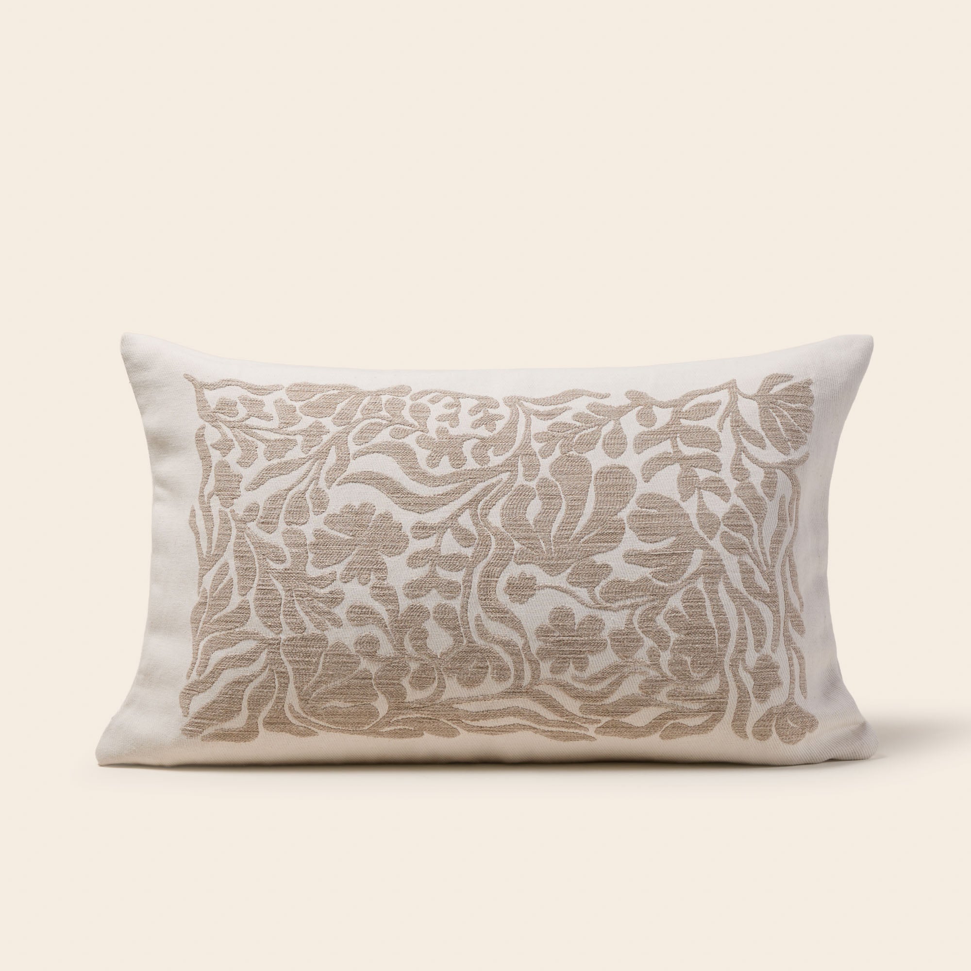Housse de coussin SILENE ivoire et taupe