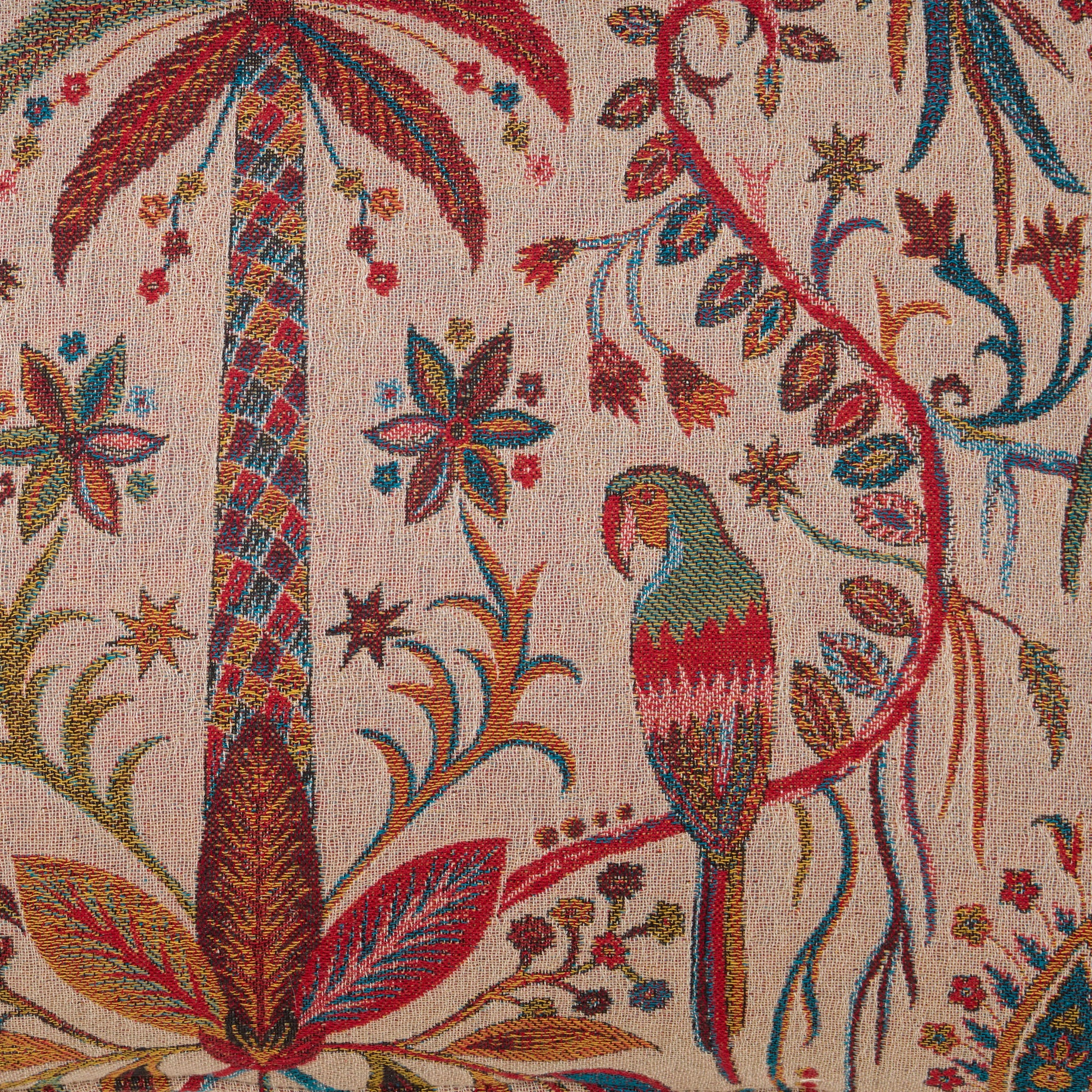 Housse de coussin SUNDARI ivoire et multicolore