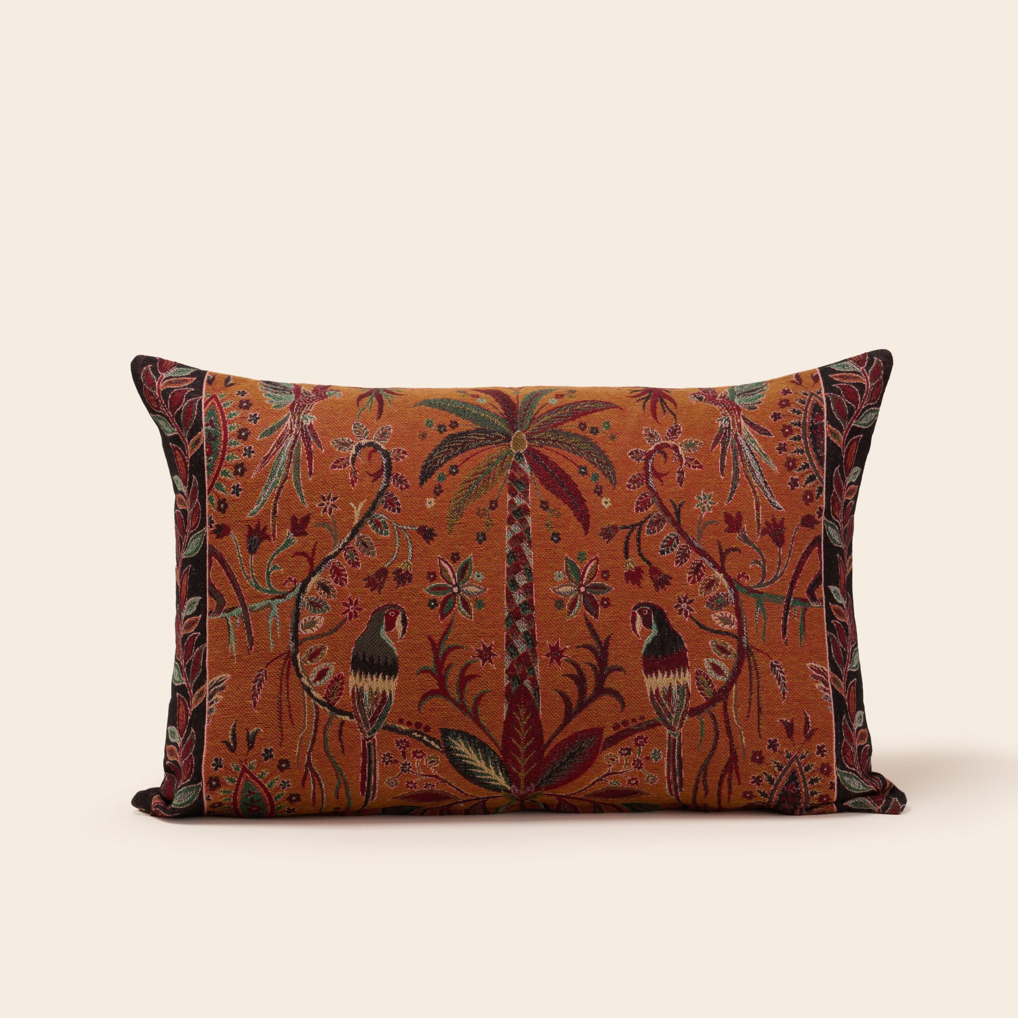 Housse de coussin SUNDARI orange et multicolore