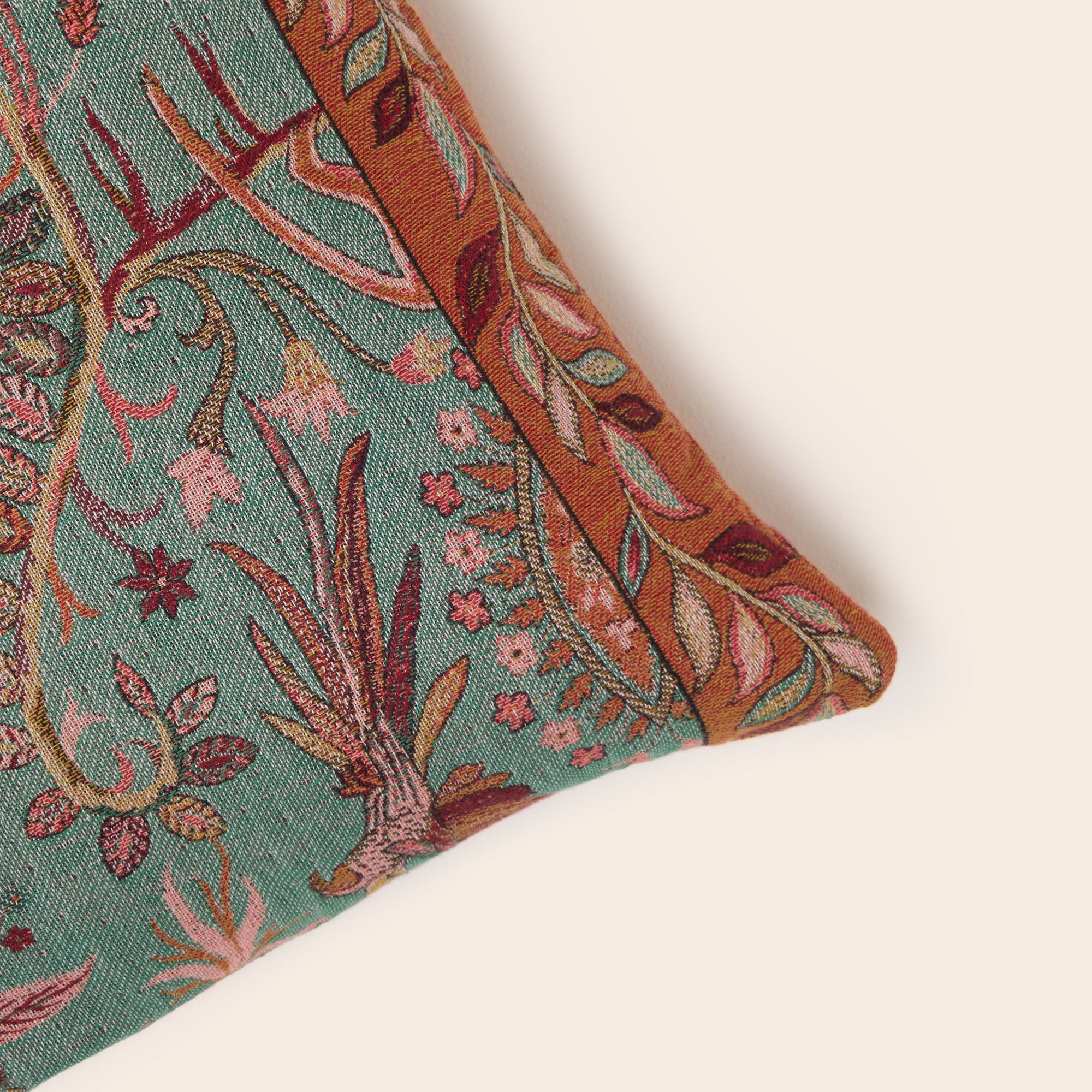 Housse de coussin SUNDARI turquoise et multicolore
