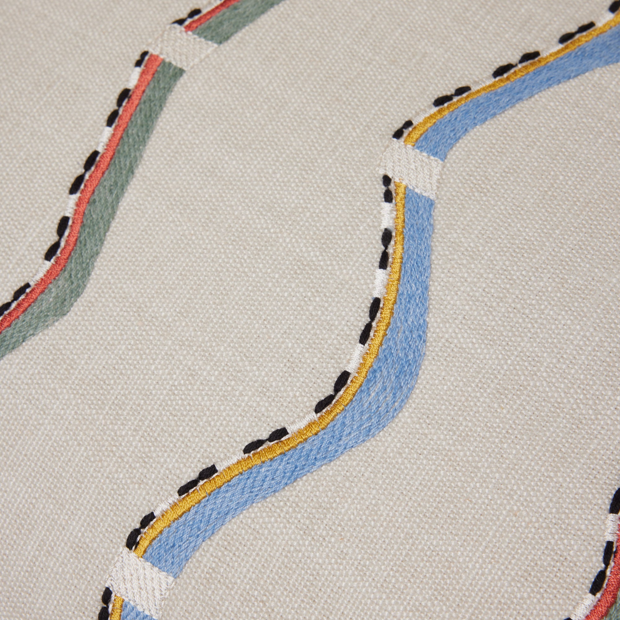 Housse de coussin TIHANI naturel et multicolore