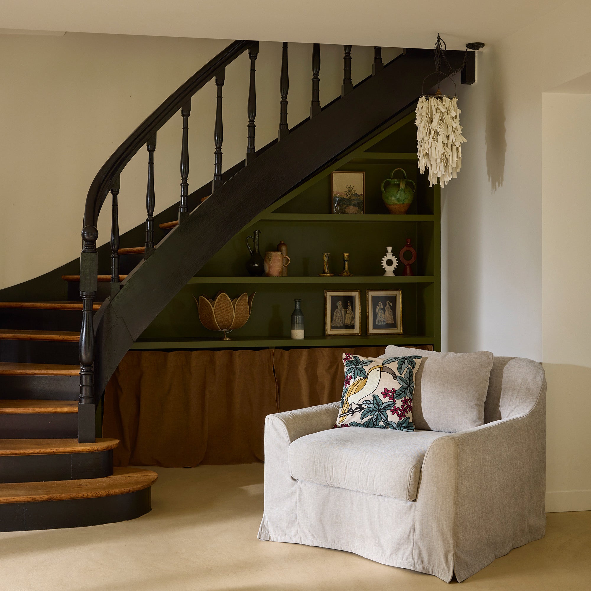 Housse de coussin TUCANA naturel et multicolore