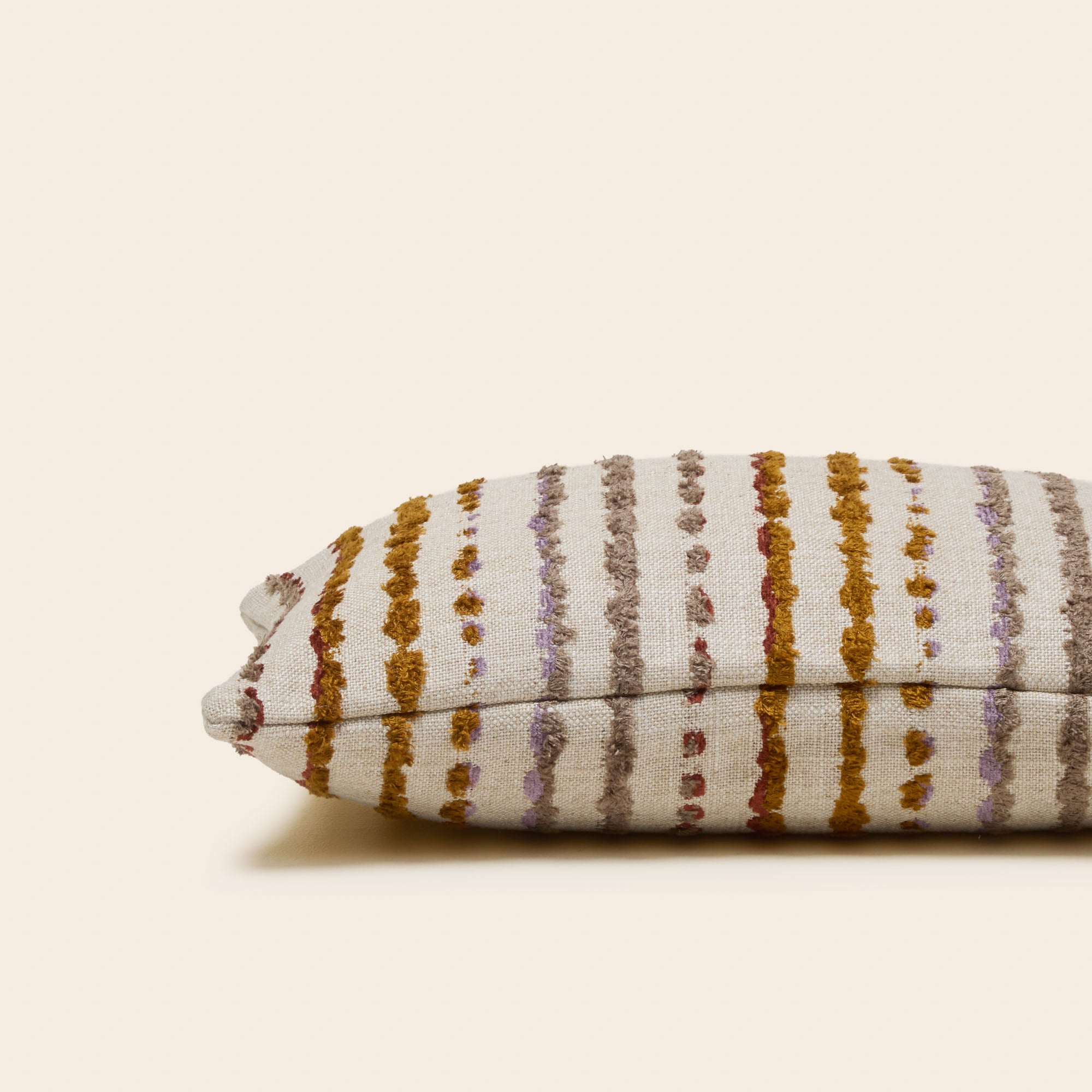 Housse de coussin YAROL naturel et orangé