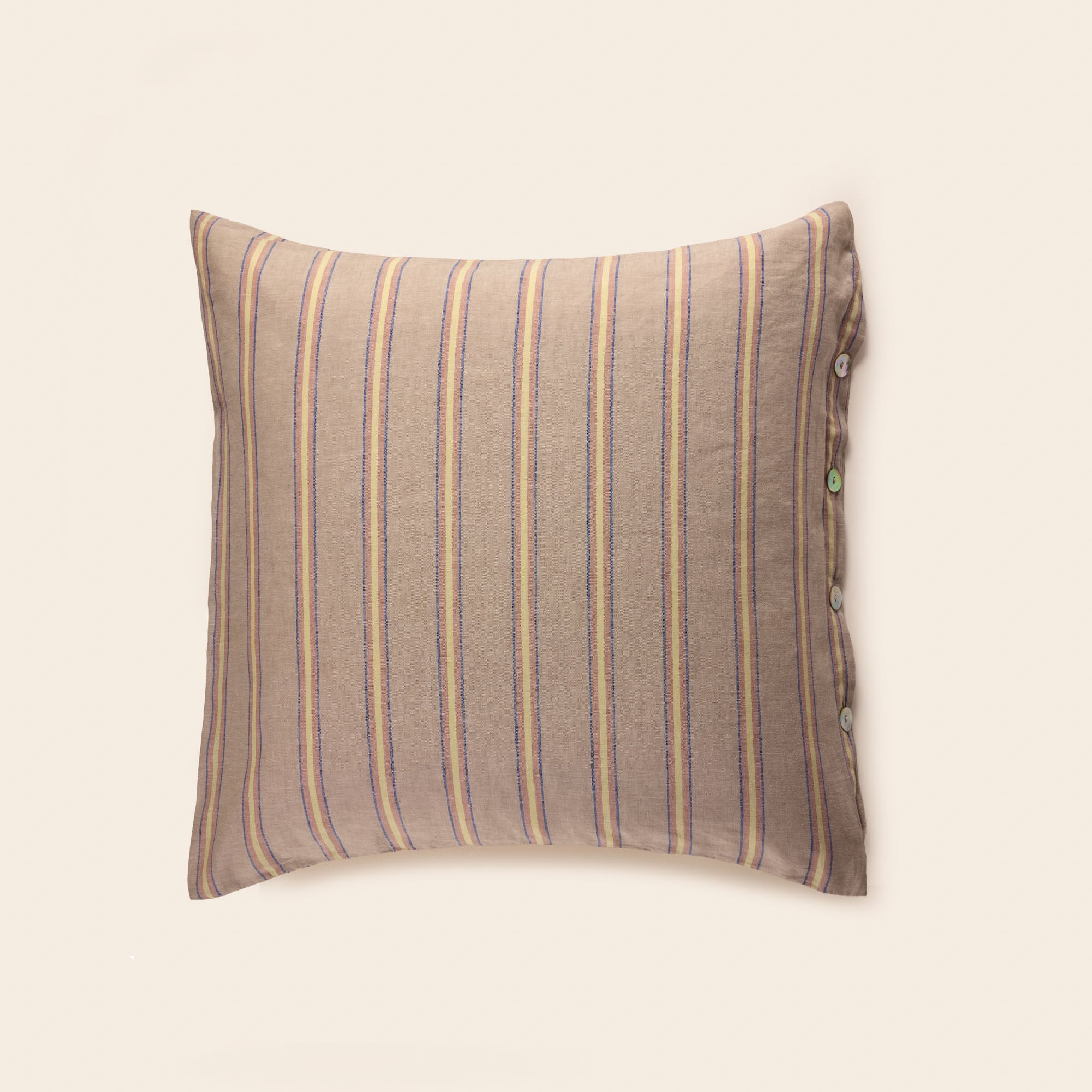 Lot de 2 taies d'oreiller LELIO naturel rayé