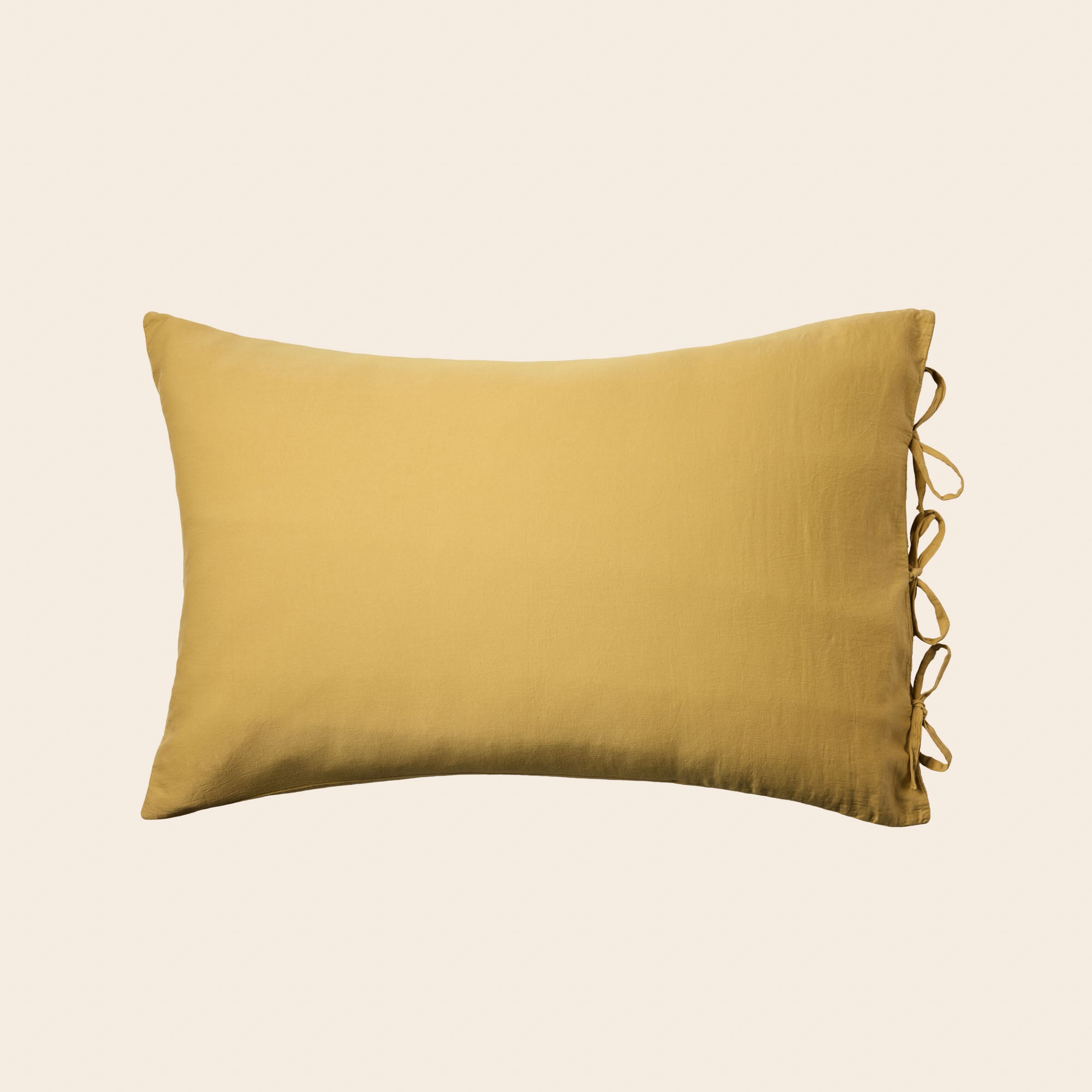 Lot de 2 taies d'oreiller SATHEENE jaune indien