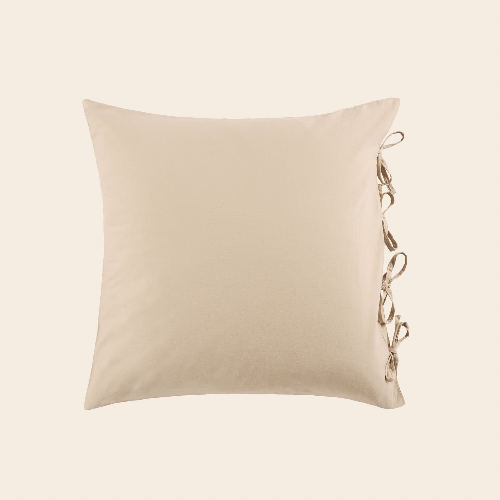 Lot de 2 taies d'oreiller SATHEENE beige nude