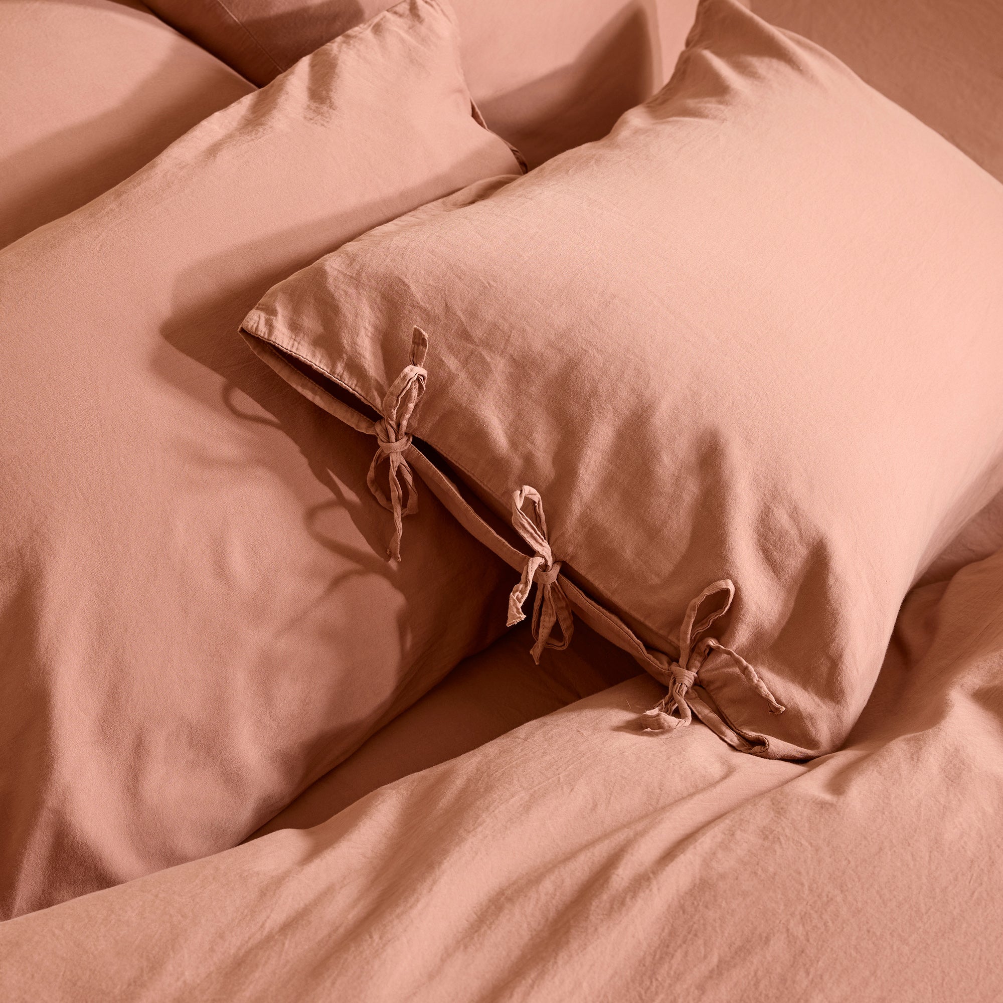 Lot de 2 taies d'oreiller SATHEENE terrarosa